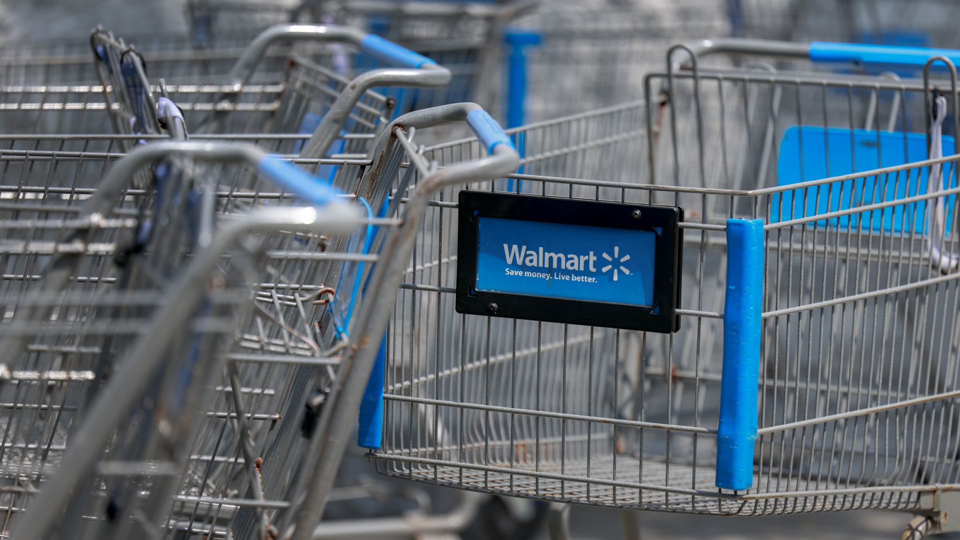 photo of Walmart shopping carts