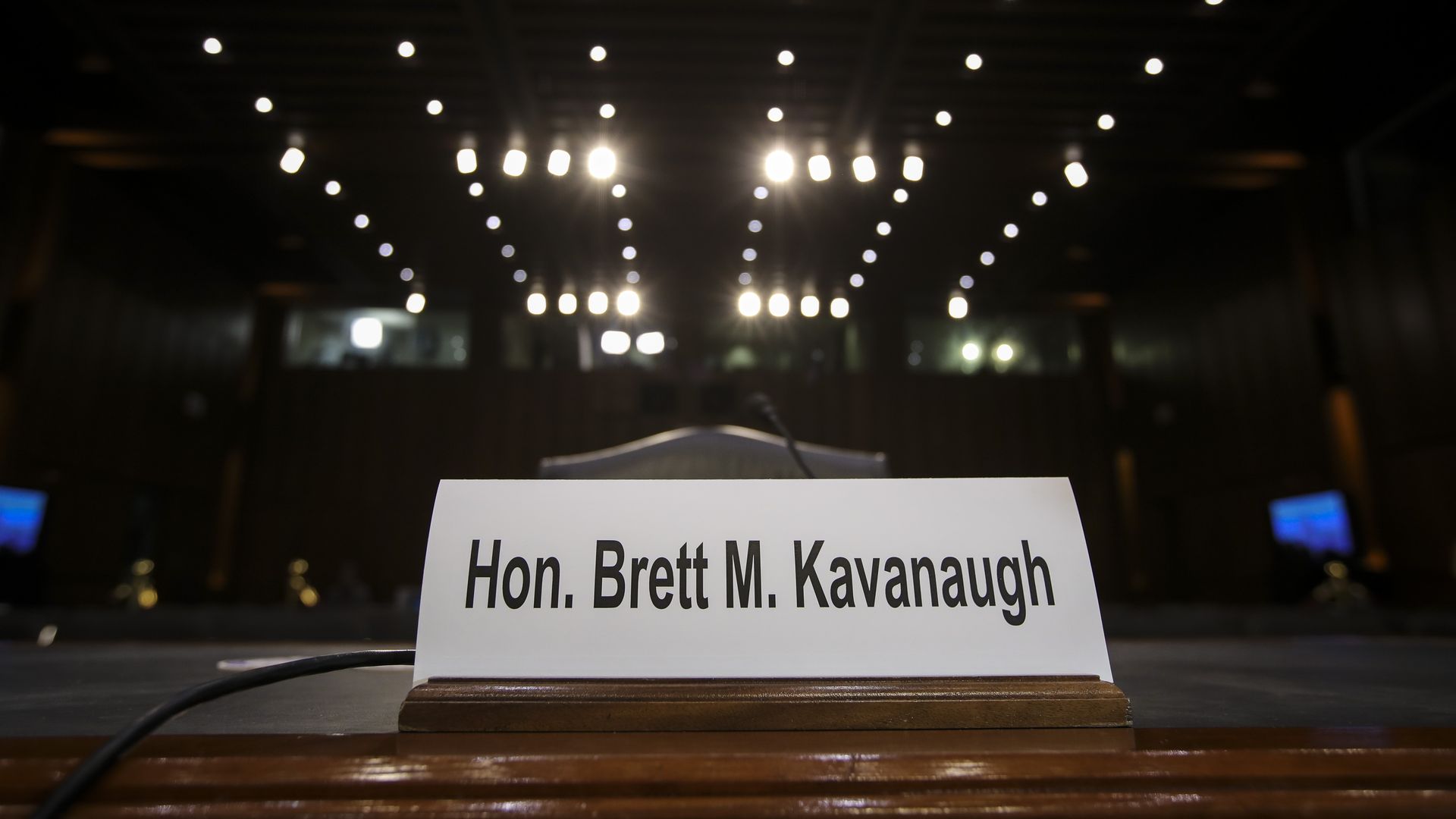 Nameplate for Brett Kavanaugh