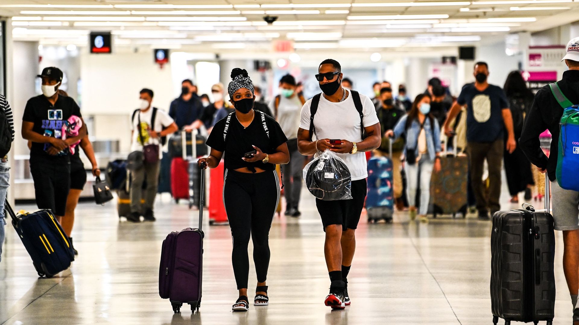 people at an airport