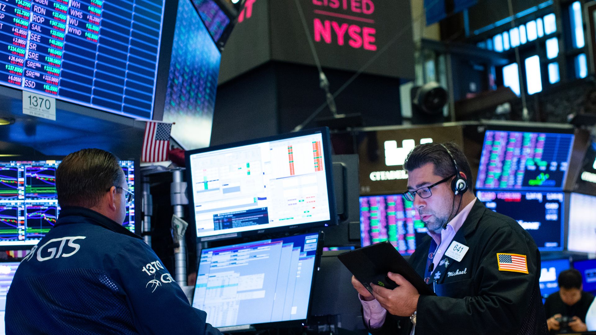 Traders at the NYSE
