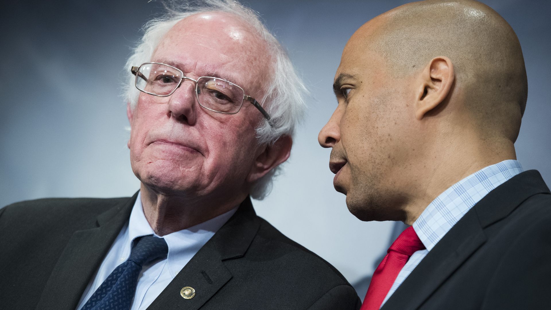 Sens. Bernie Sanders and Cory Booker