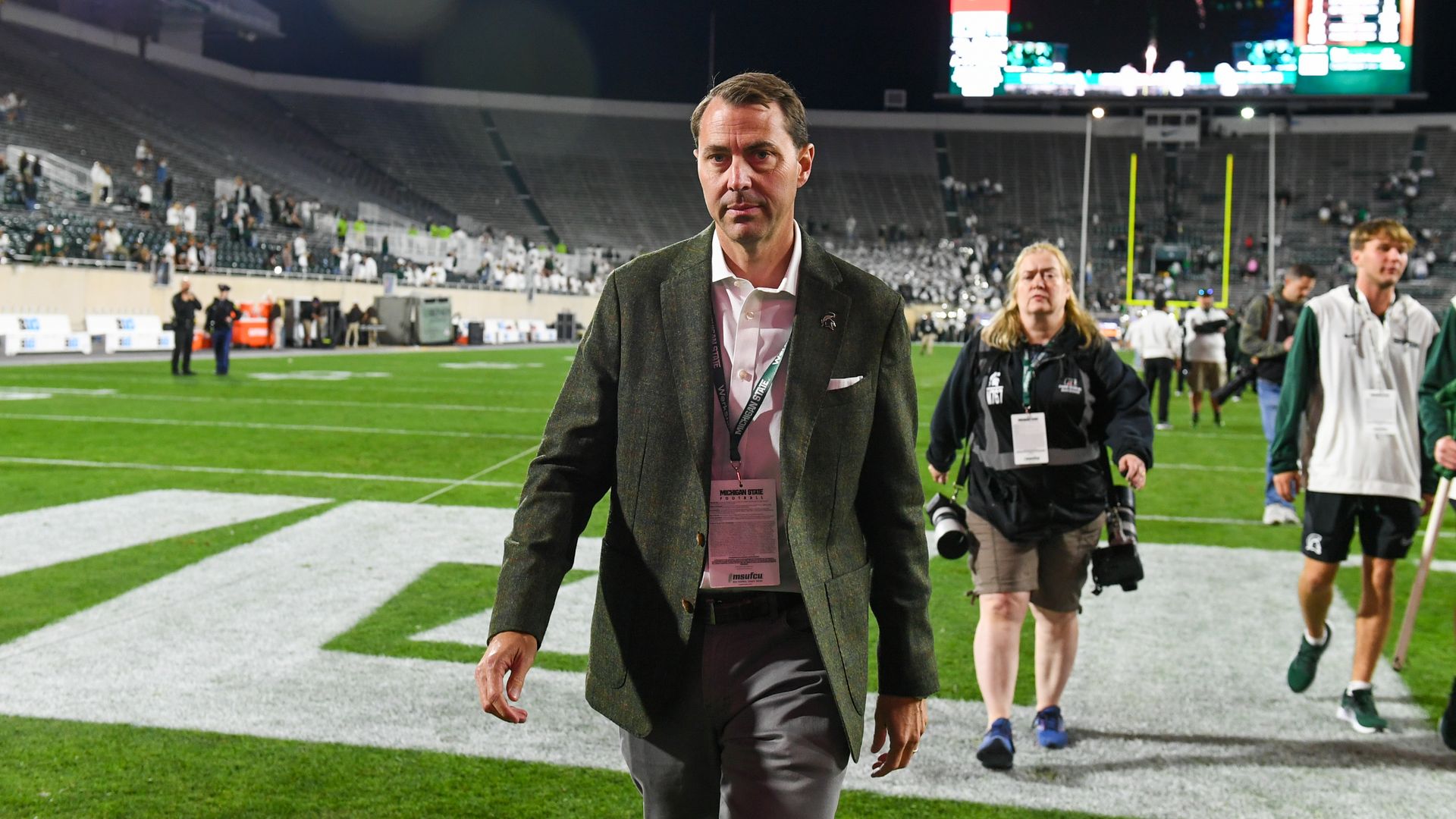 Former Michigan State athletic director J Batt at Spartan Stadium in August.
