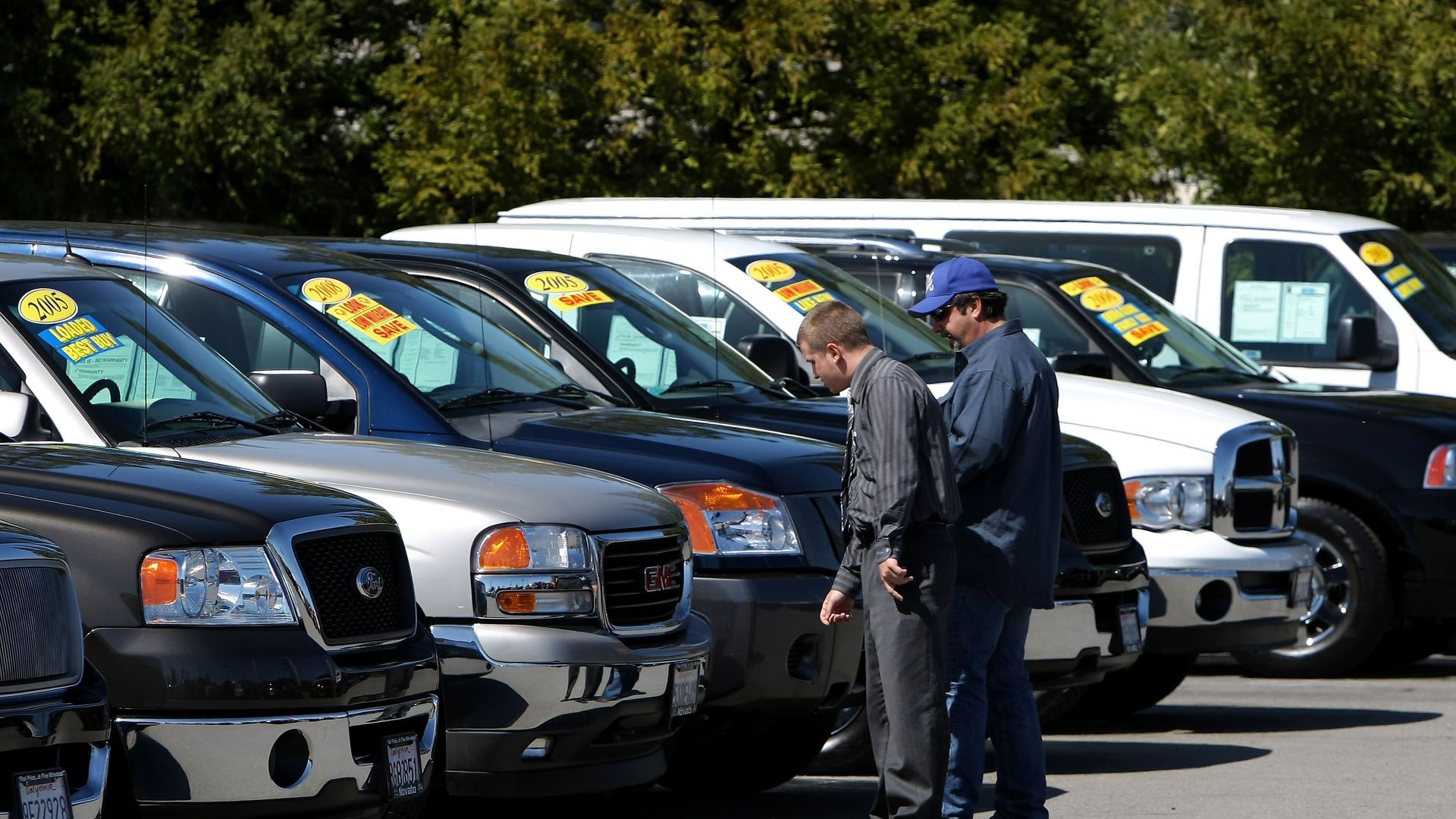An auto sales lot