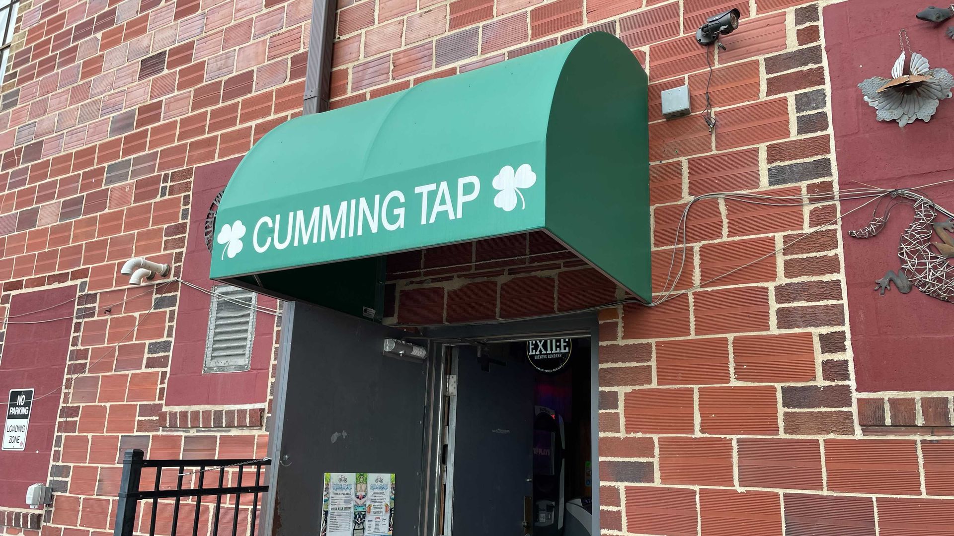 Outside the Cumming Tap bar