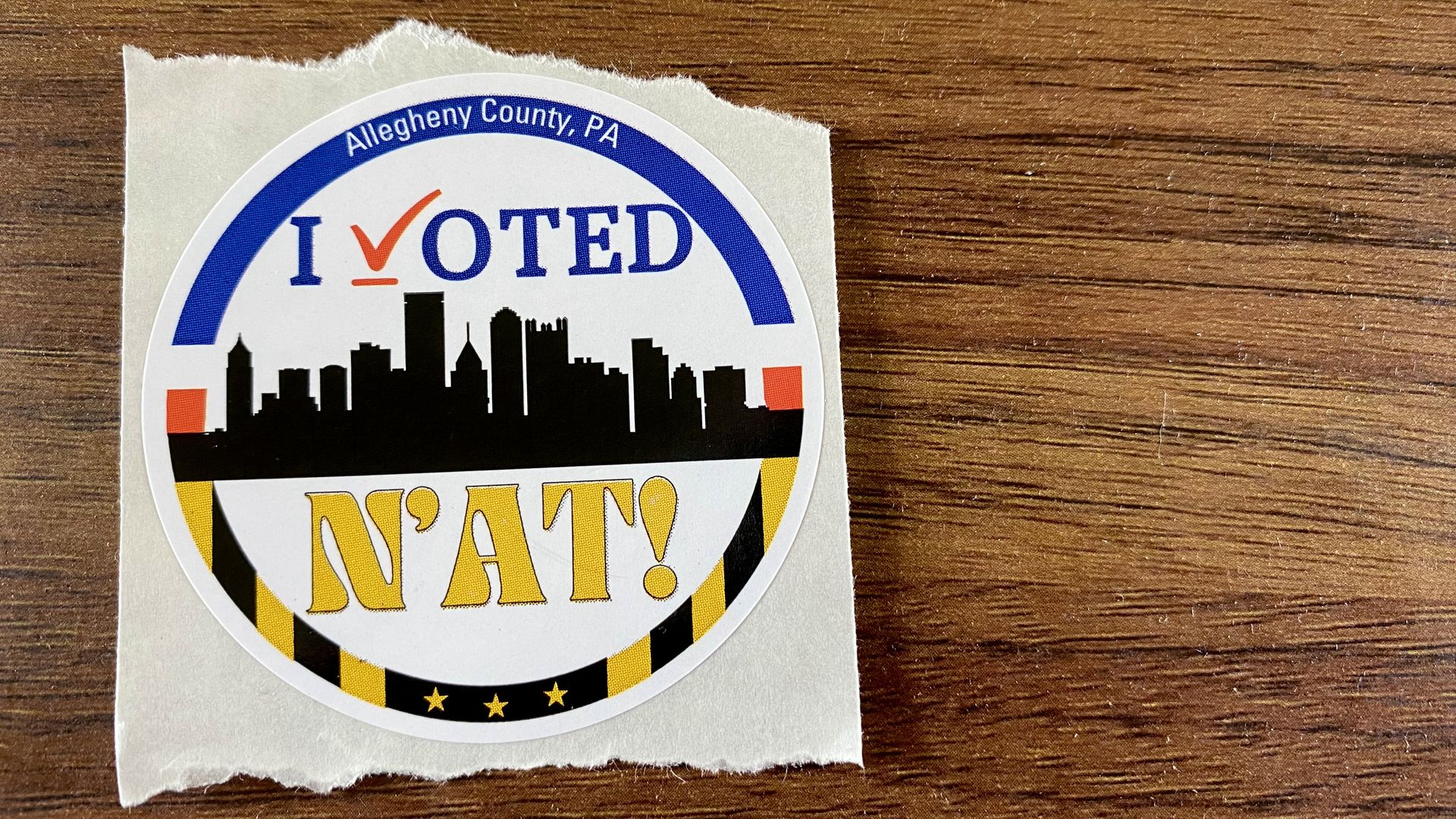An I voted sticker
