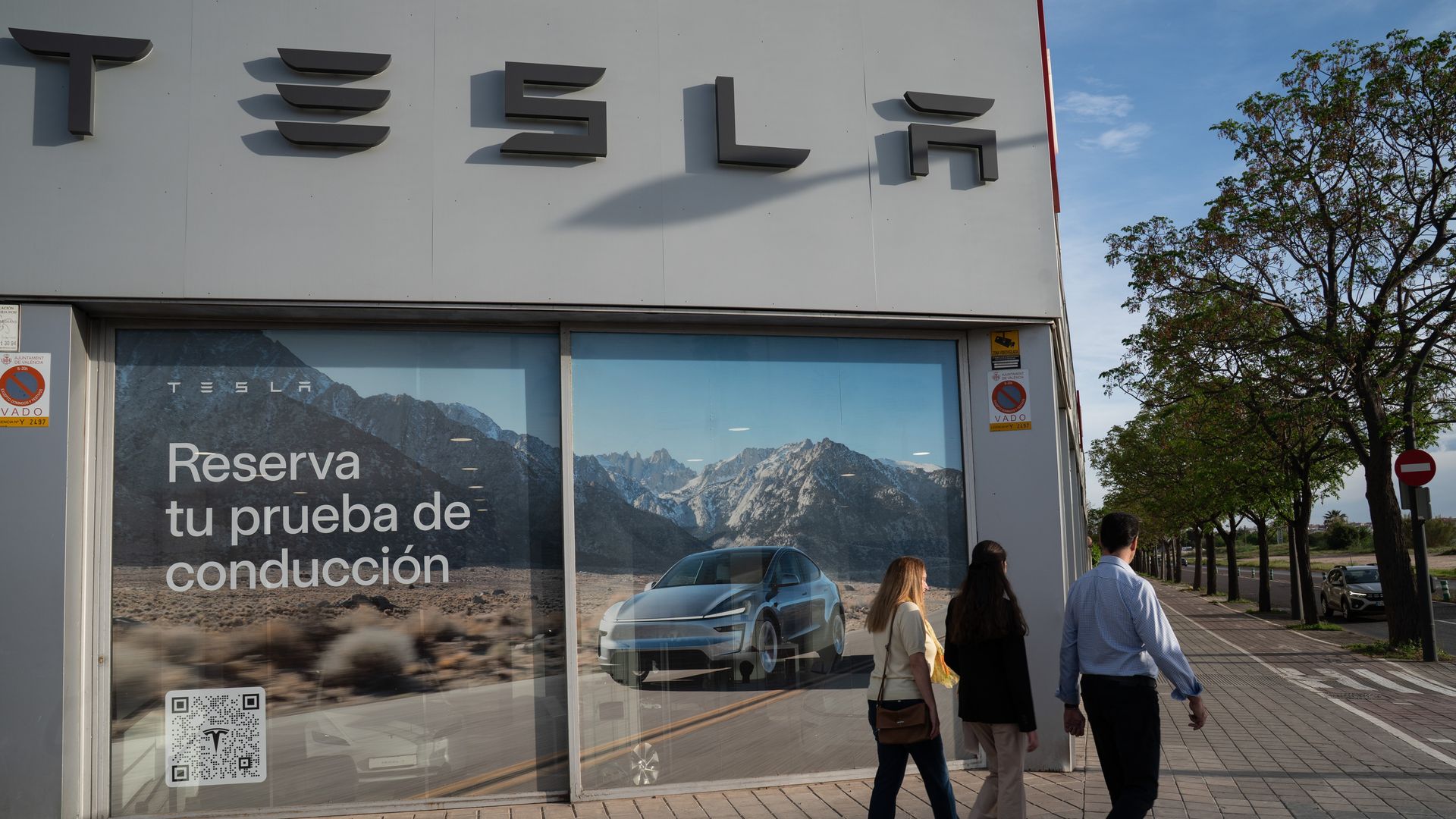 A Tesla Inc. dealership in Valencia, Spain
