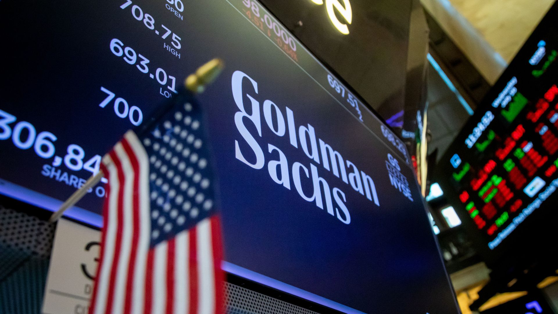 Goldman Sachs logo at NYSE