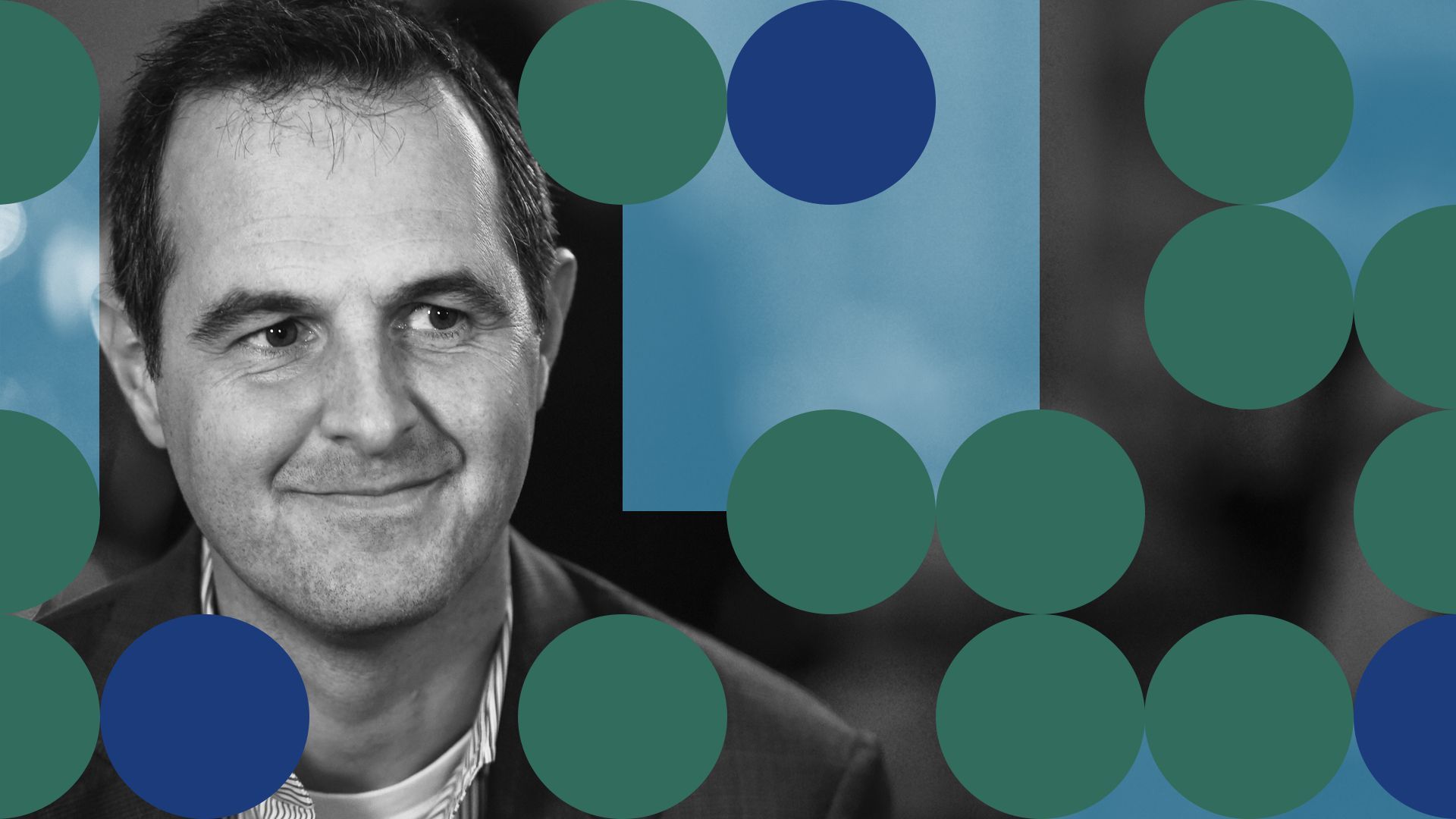 Photo illustration collage of Renaud LaPlanche.