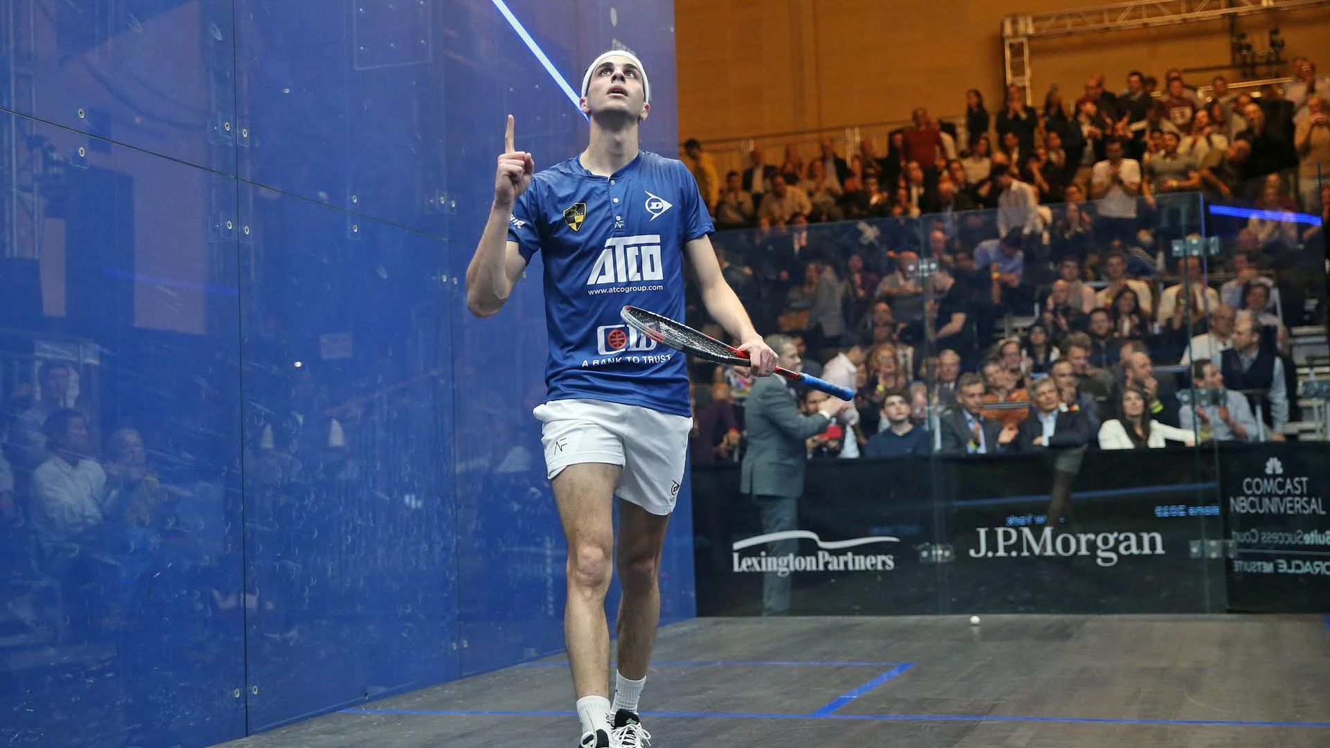 Ali Farag during the Squash Tournament of Champions
