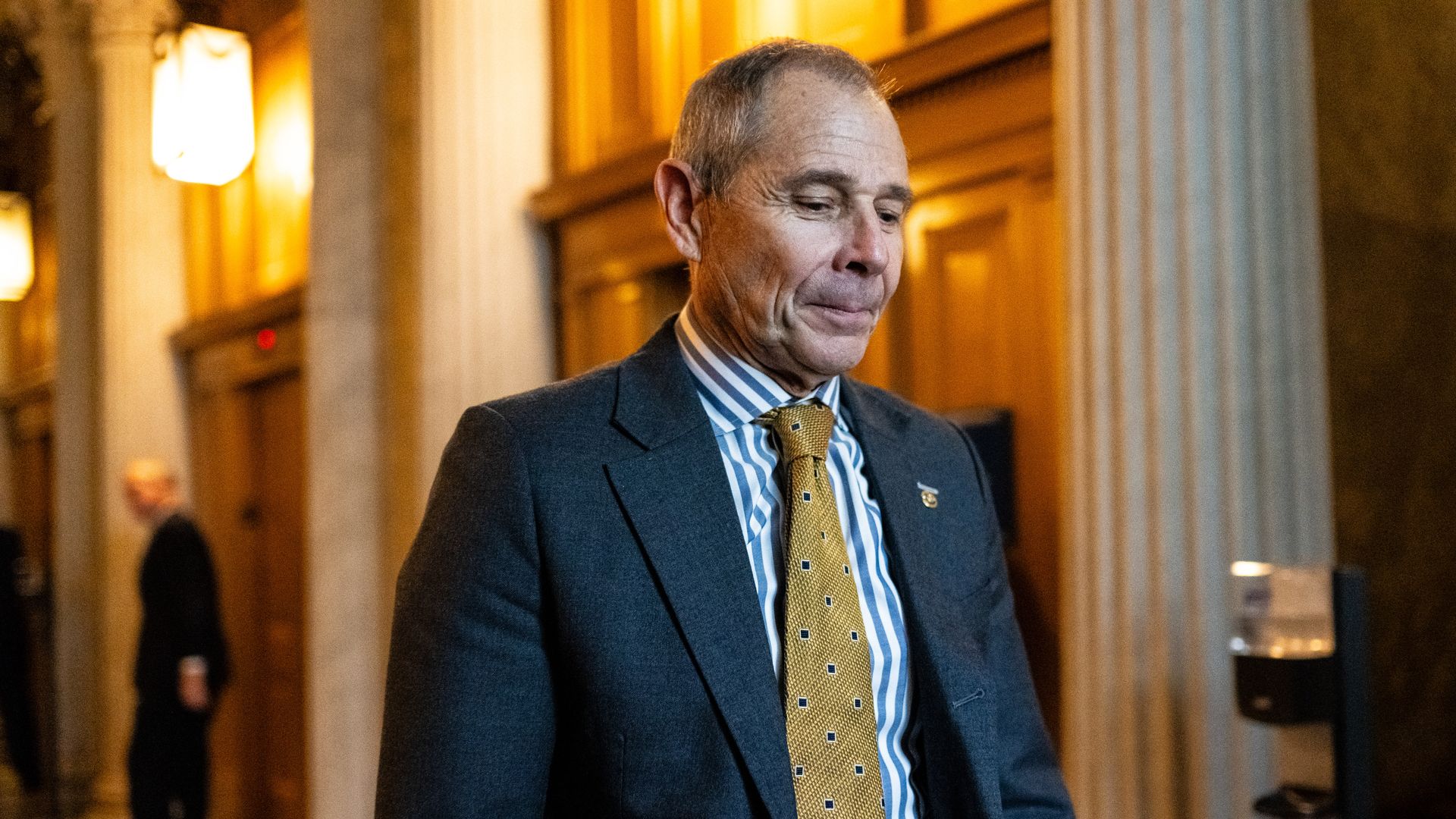 Sen. John Curtis (R-Utah) walks through the U.S. Capitol in June. Photo: Graeme Sloan/Bloomberg via Getty Images