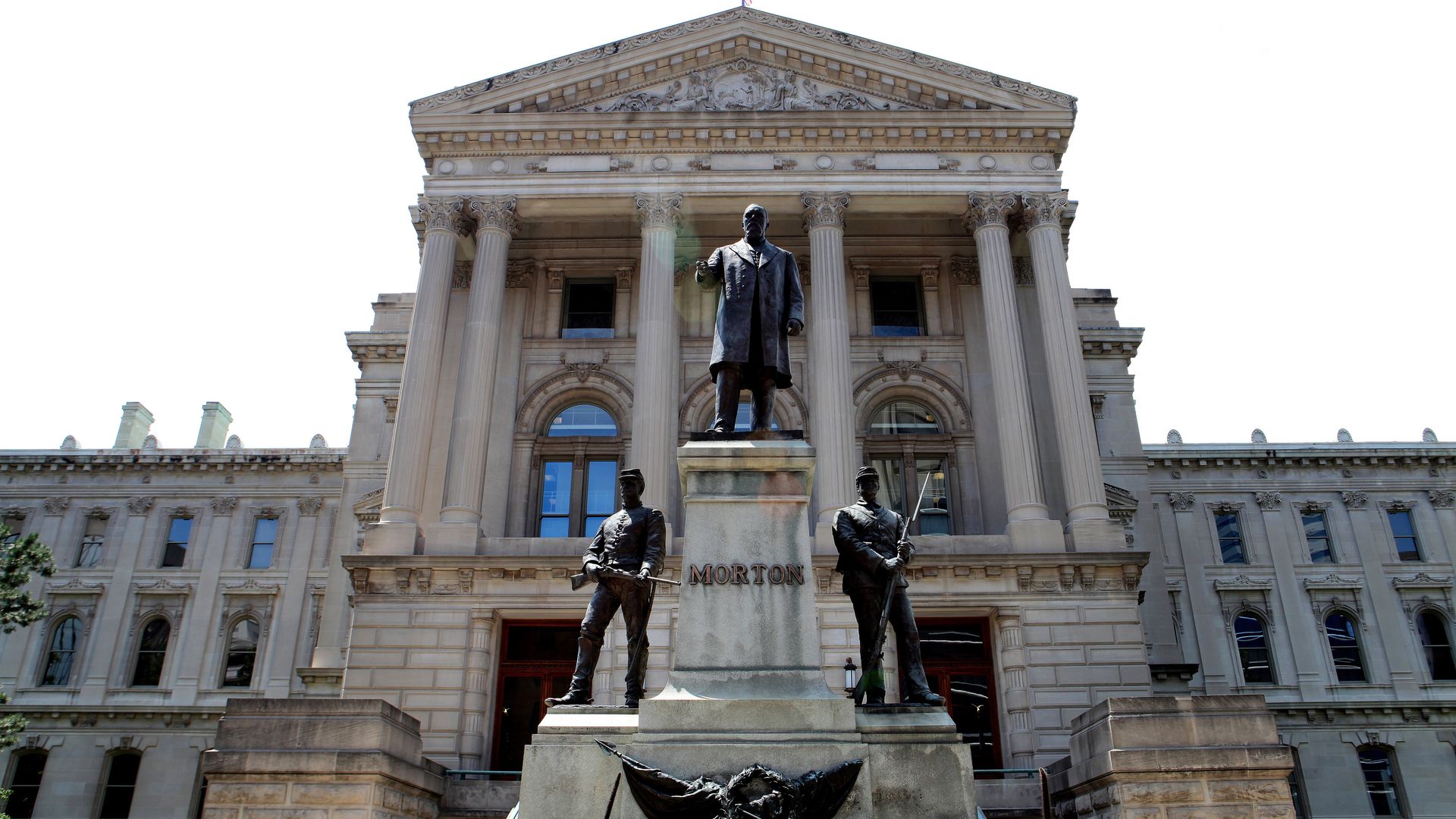 Photo of the Indiana state capitol building
