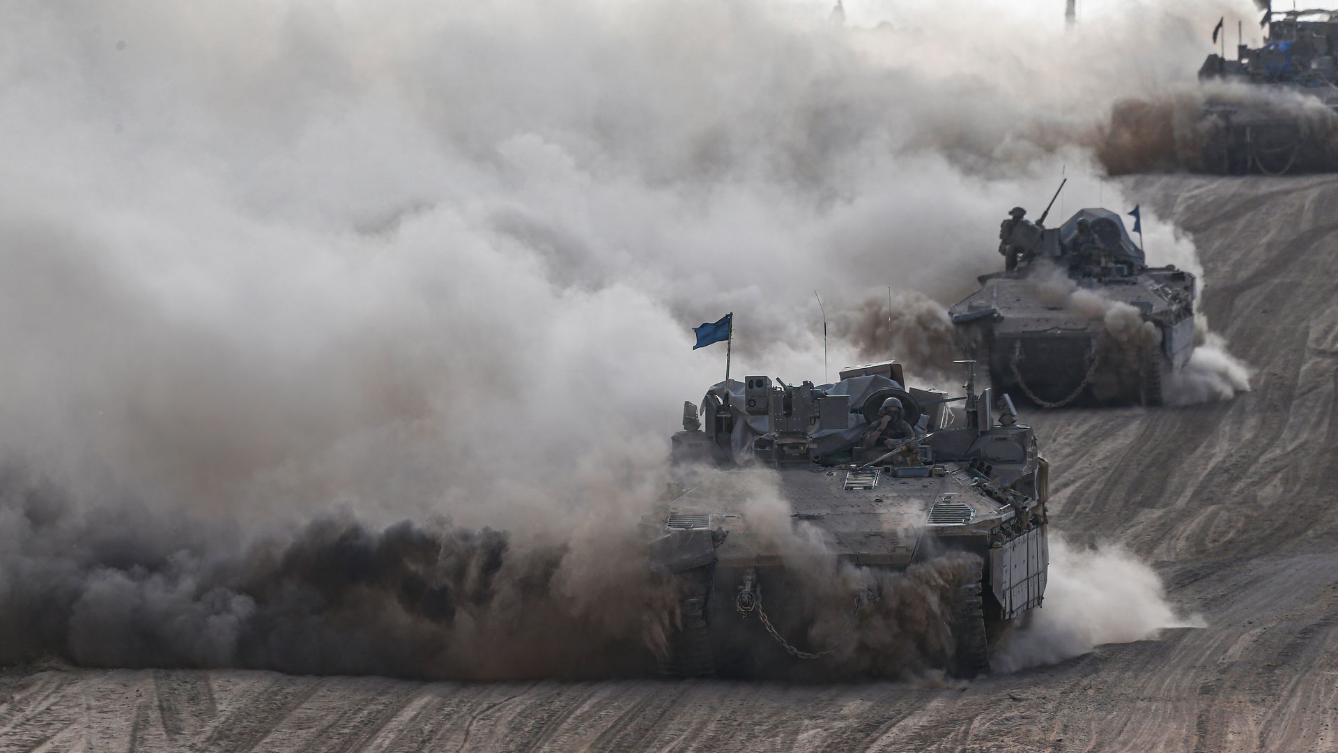 Israeli tanks near Rafah, Gaza on May 29, 2024