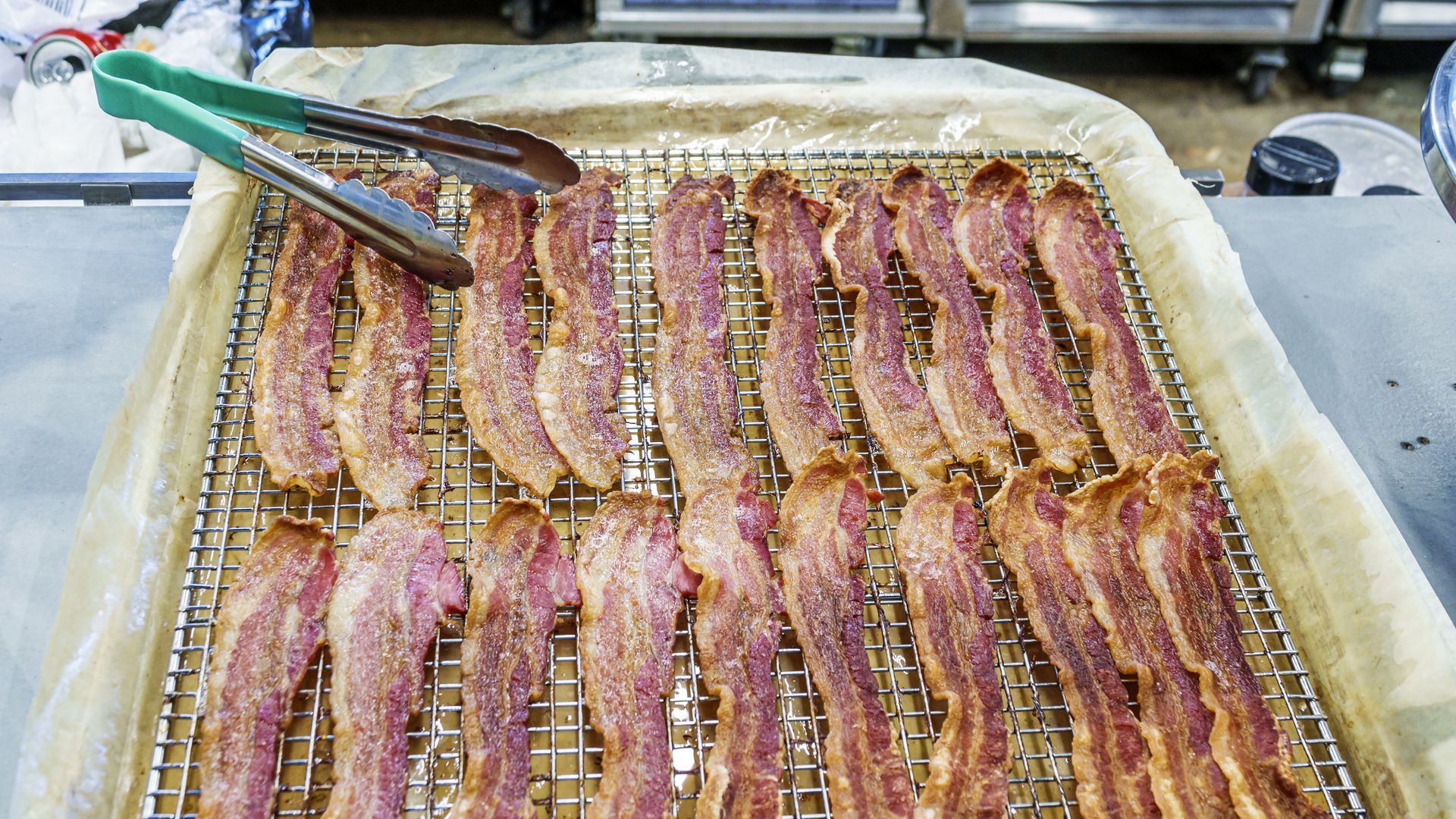 Bacon cooking