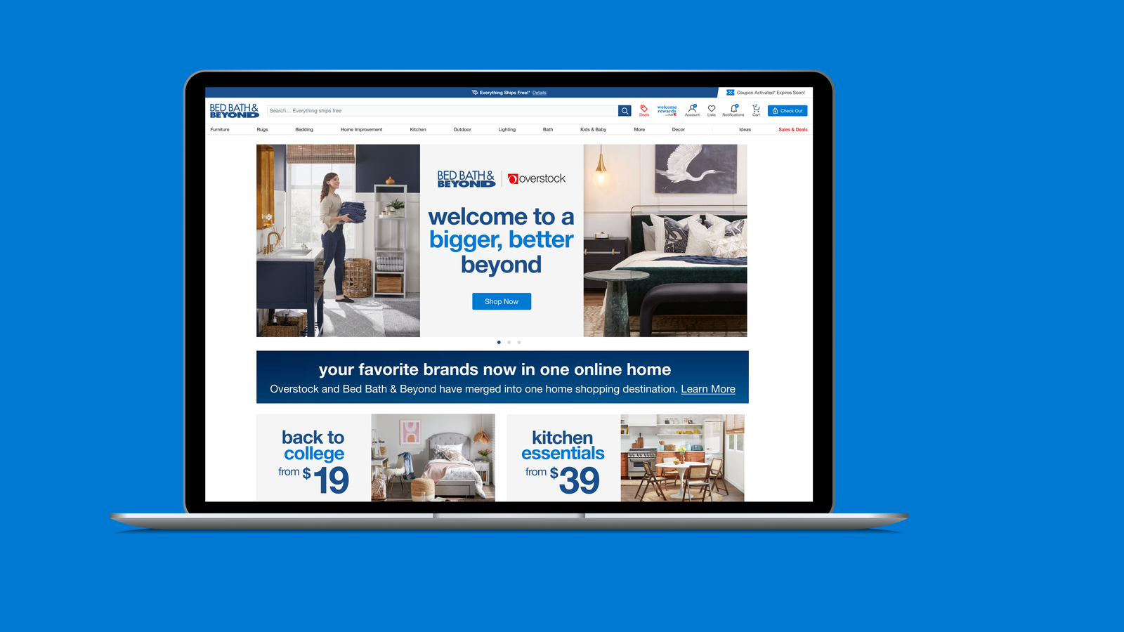 Bed Bath & Beyond Is Back: Overstock Rebrands And Launches New Website