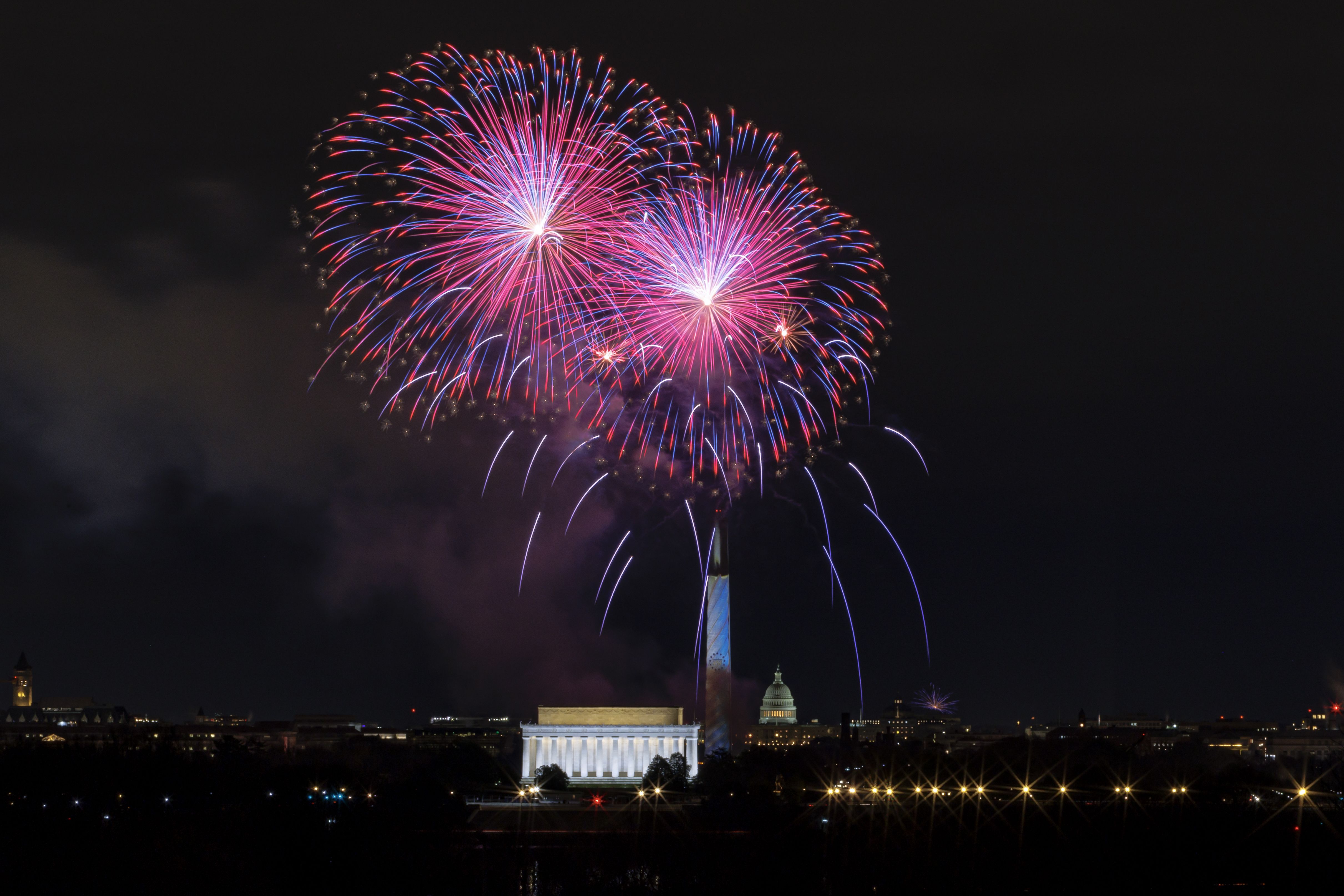 New Year's fireworks in Washington, D.C., this past January. Photo: Austin DeSisto/NurPhoto via Getty Images