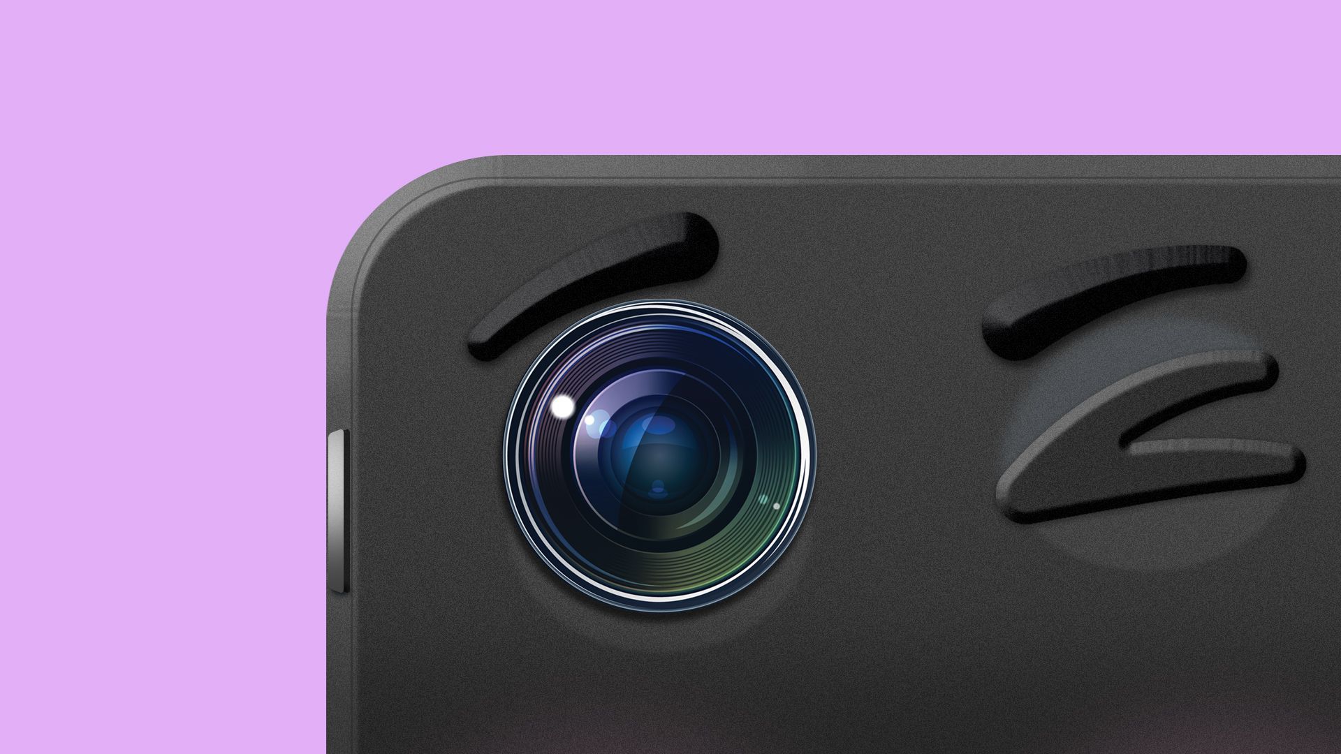 Illustration of a winking smartphone 