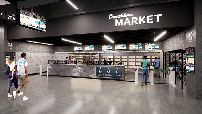 Concessions at Spectrum Center. Rendering: Courtesy of Hornets Sports & Entertainment 