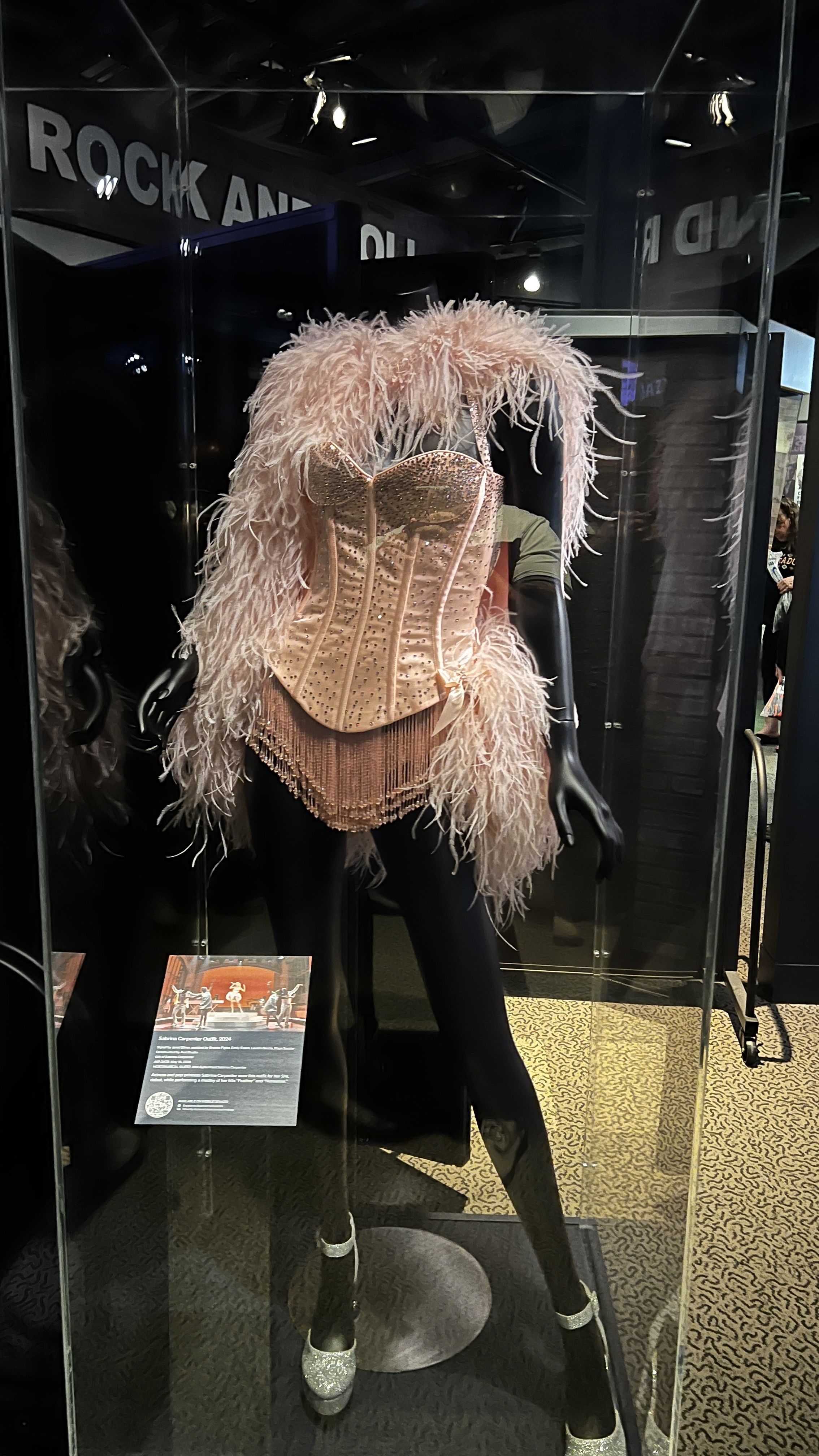 A dress worn by Sabrina Carpenter at the Rock Hall. 