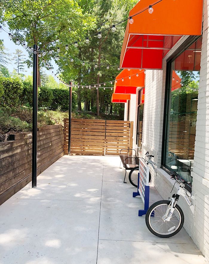 patio at velopops charlotte