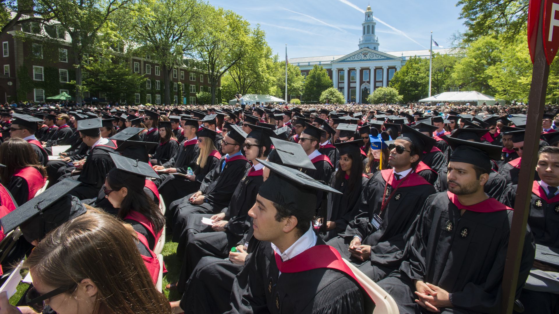 Students preparing to graduate.