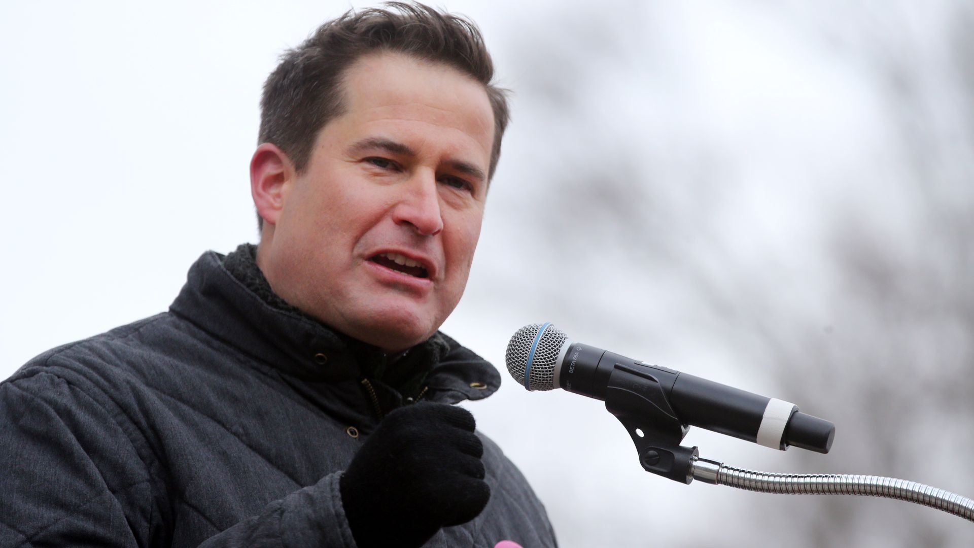 Congressman Seth Moulton addresses the crowd during a Stand With Planned Parenthood rally at the Boston Common in Boston, Mass. on March 4, 2017.