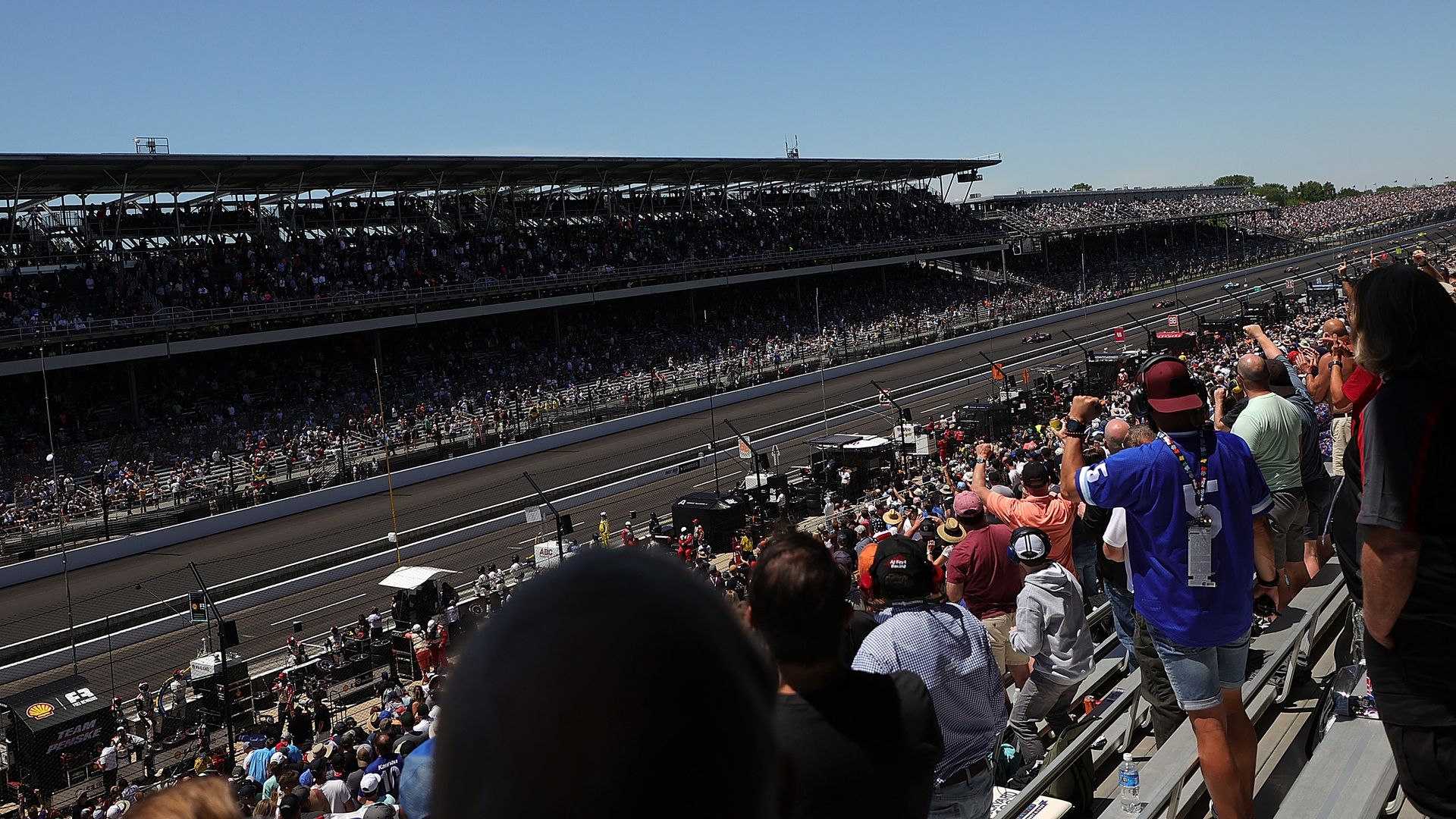 A large crowd of people in a stadium 