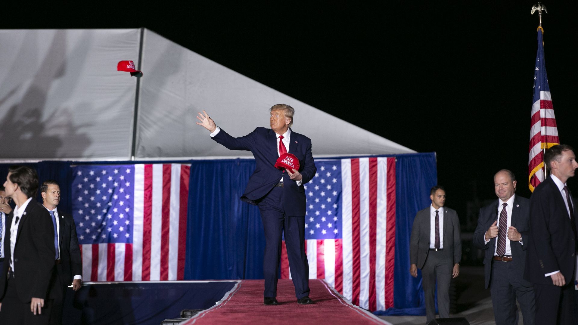 Former President Trump at a rally Friday in Wilmington, N.C.