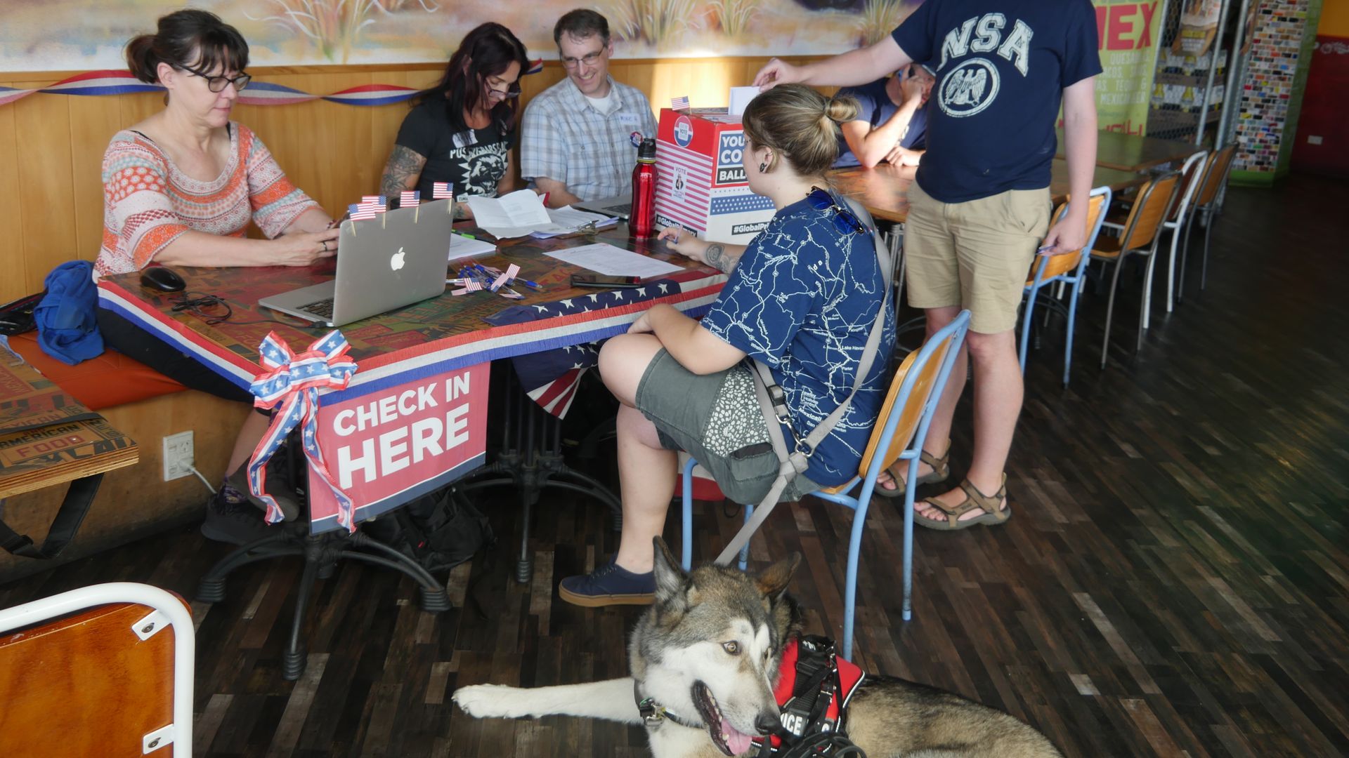 Voters in Auckland, New Zealand