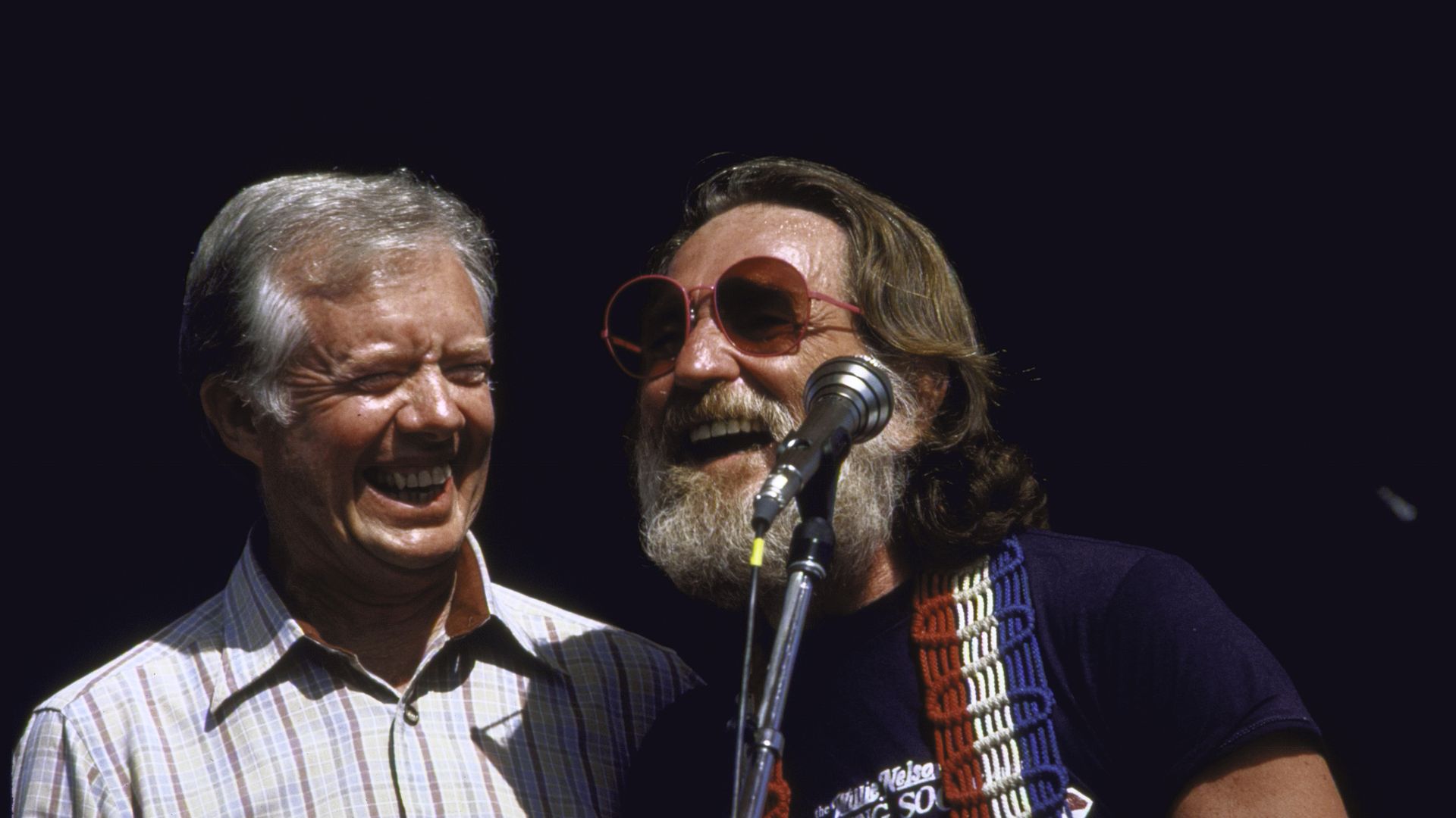 Jimmy Carter and Willie Nelson in the 1980s