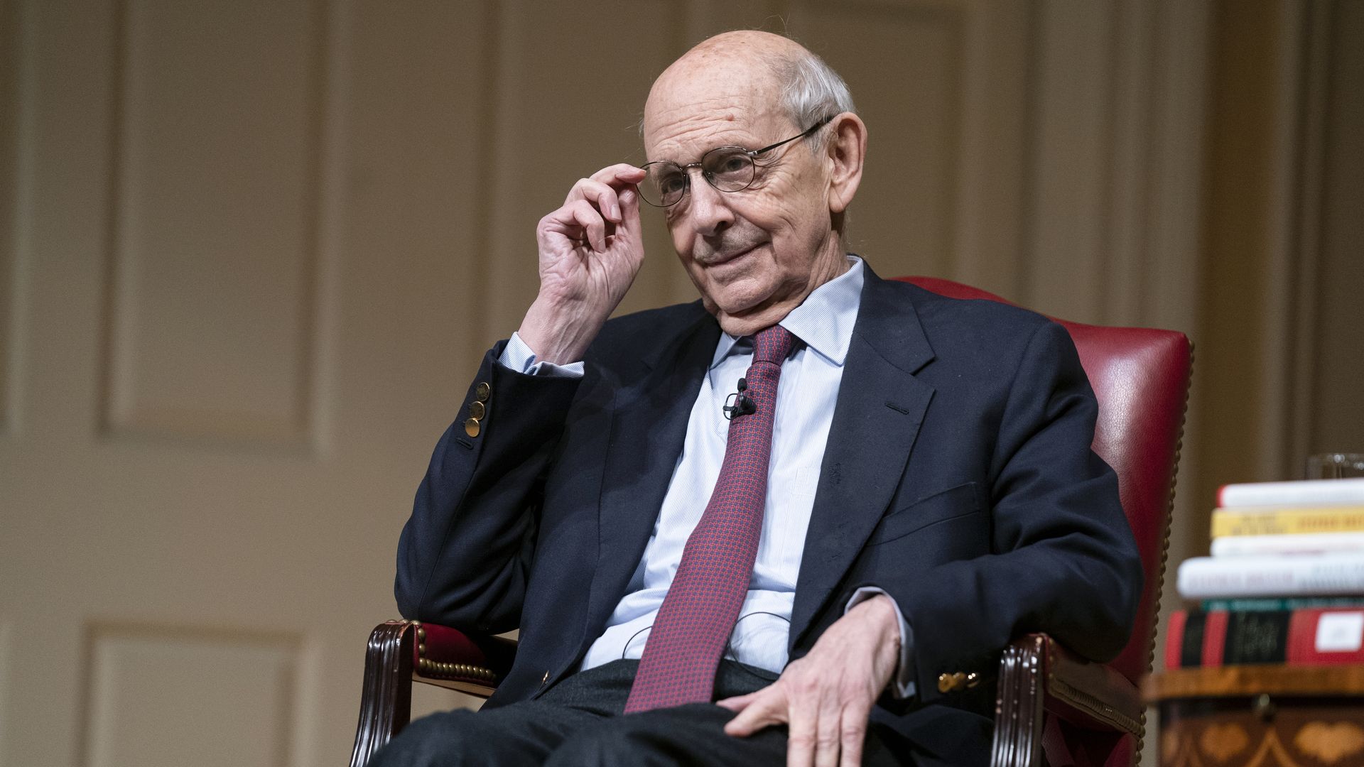 Supreme Court Justice Stephen Breyer speaks during an event at the Library of Congress for the 2022 Supreme Court Fellows Program hosted by the Law Library of Congress on February 17, 2022