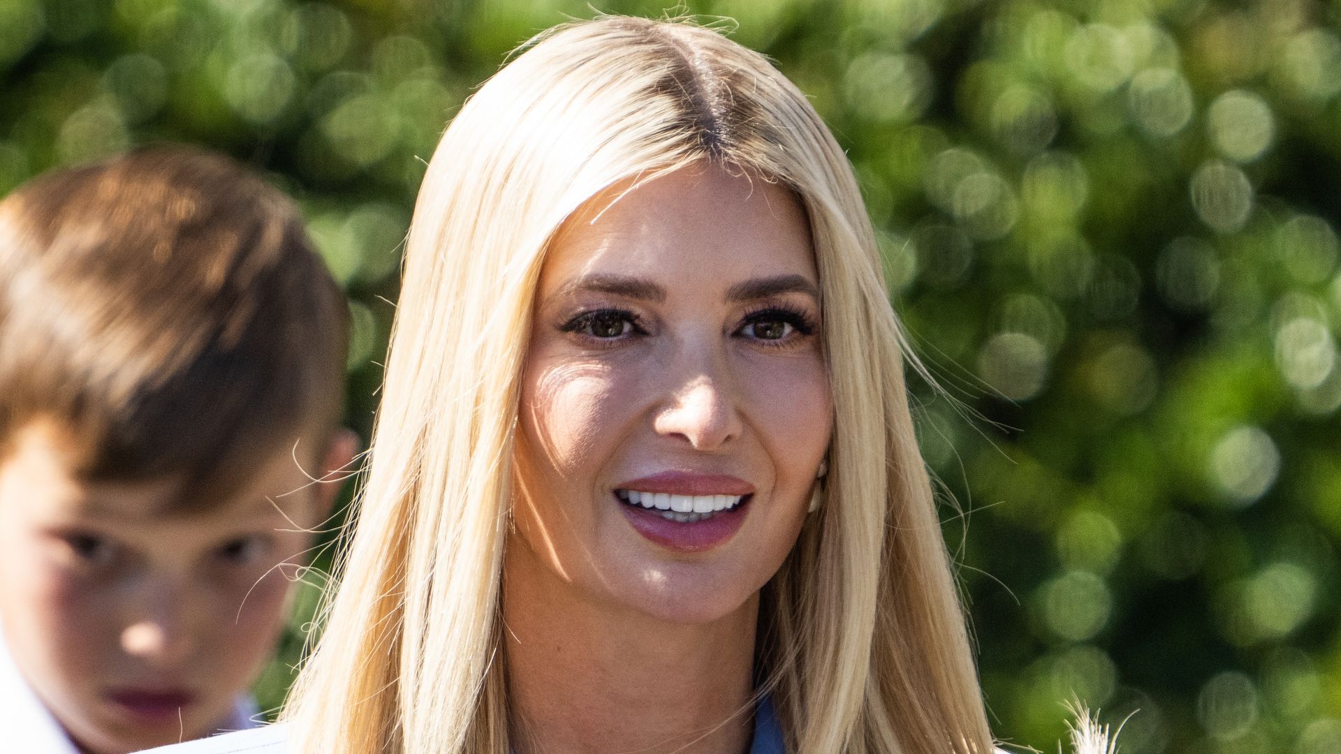 Ivanka Trump on the South Lawn last month.