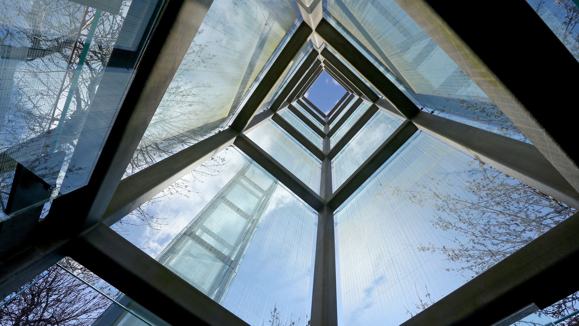 The New England Holocaust Memorial during International Holocaust Remembrance Day in Boston.