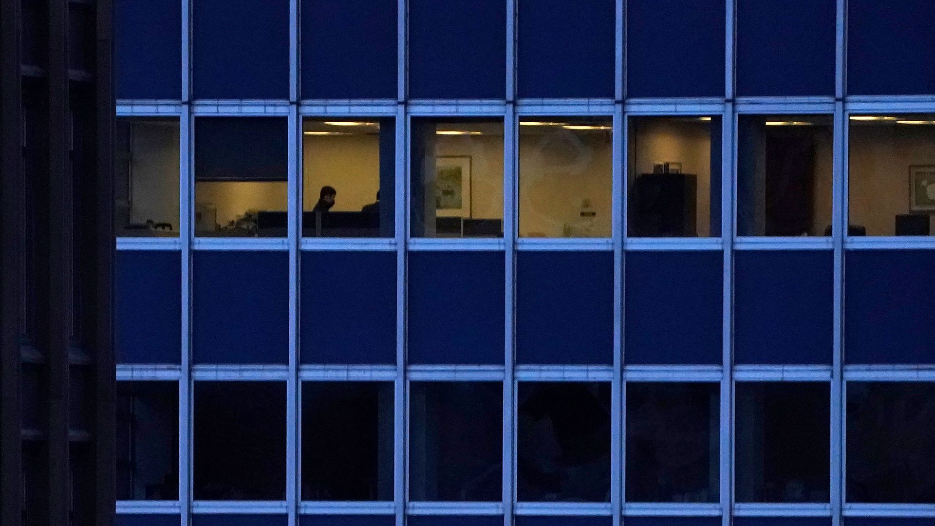 Photo of empty midtown office building