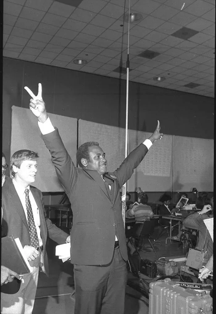 Harvey Gantt after becoming mayor