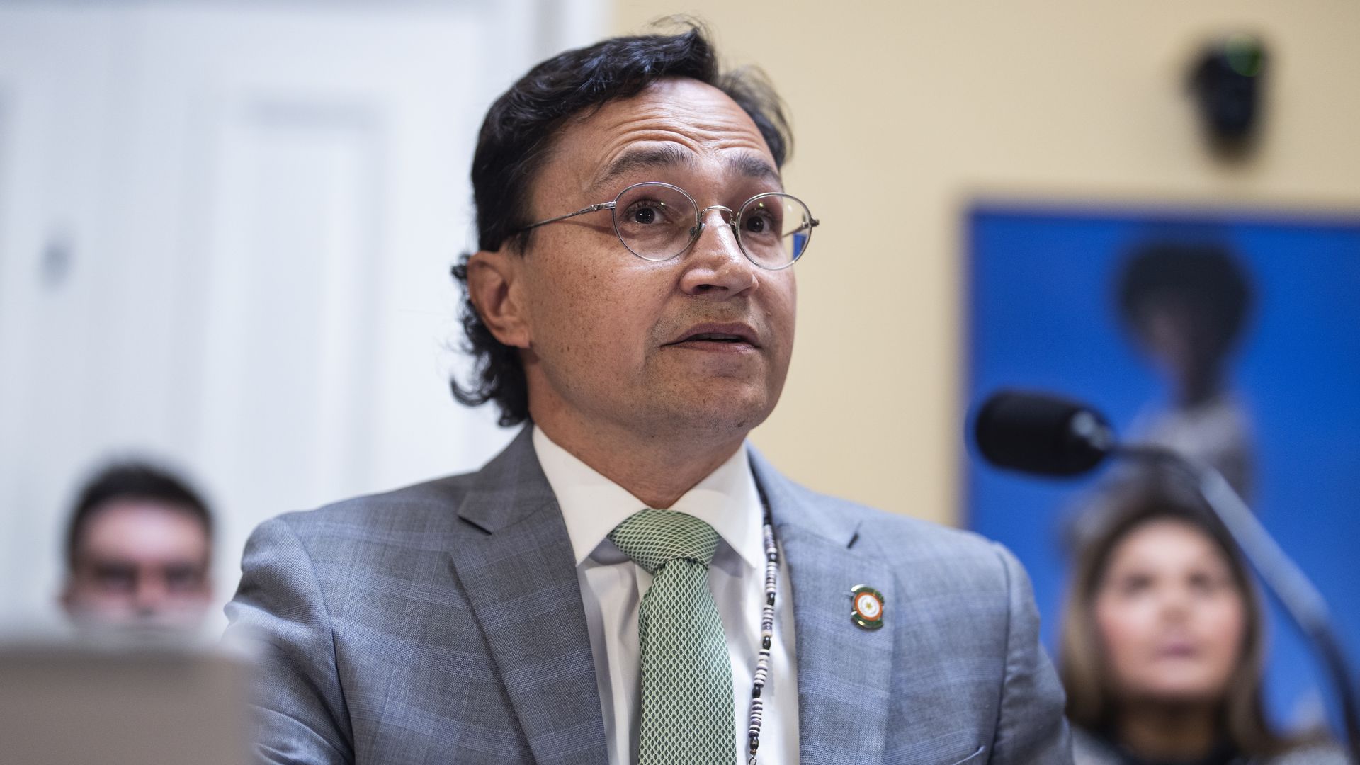 Chuck Hoskin Jr., principal chief of the Cherokee Nation, testifies during the House Rules Committee hearing titled Legal and Procedural Factors Related to Seating a Cherokee Nation Delegate in the U.S. House of Representatives, in the U.S. Capitol on Wednesday, November 16, 2022.