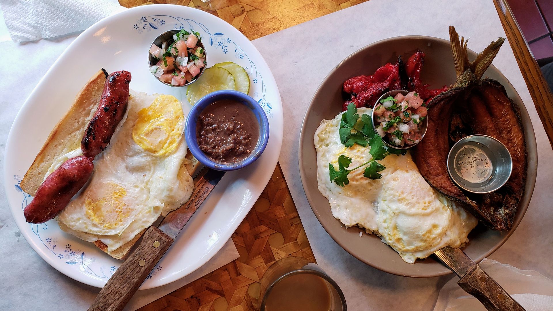 two Filipino breakfast plates