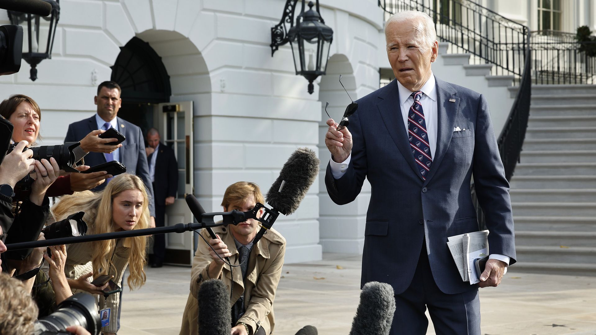 President Biden speaks to reporters