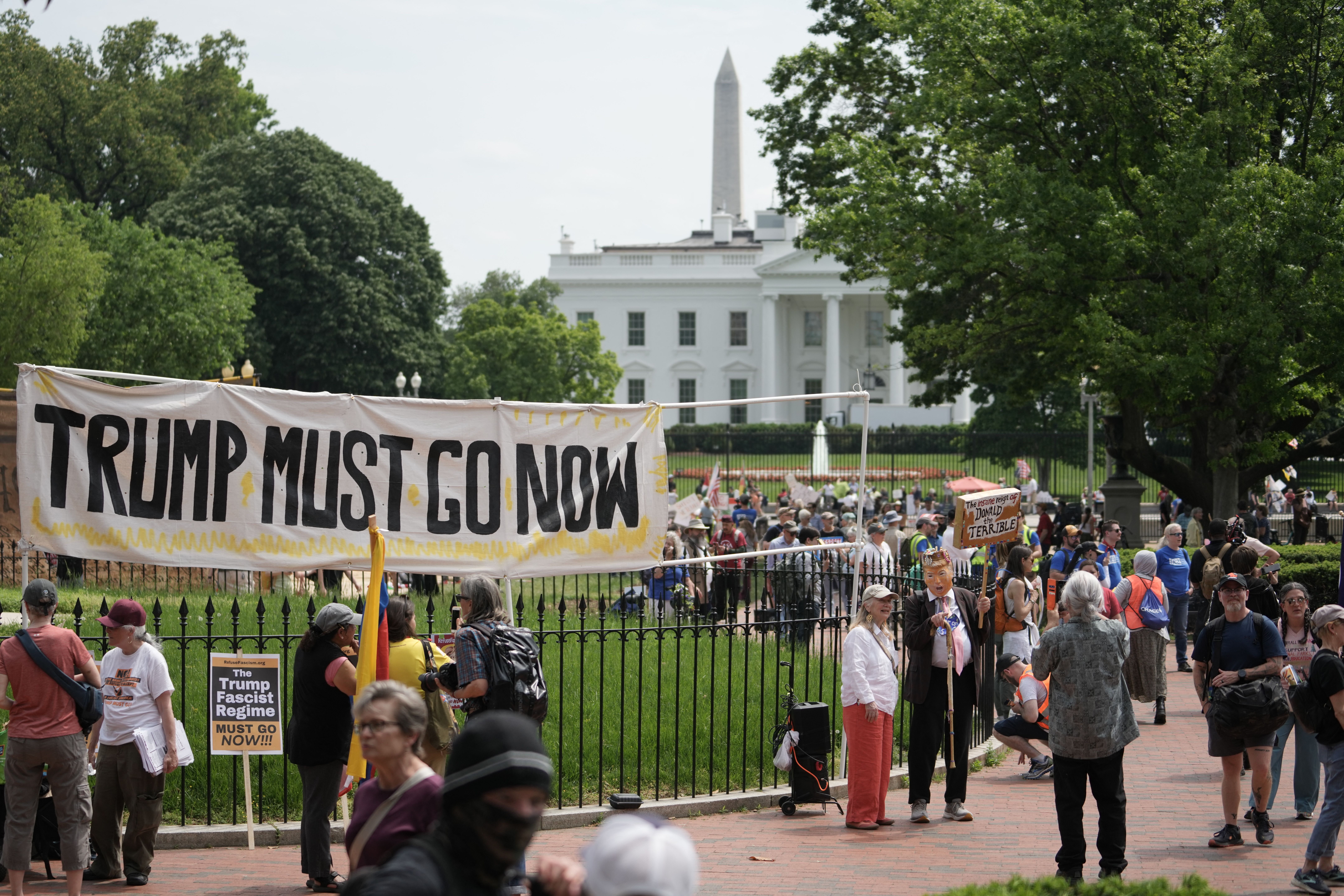 Protesters outside in Washington, D.C.