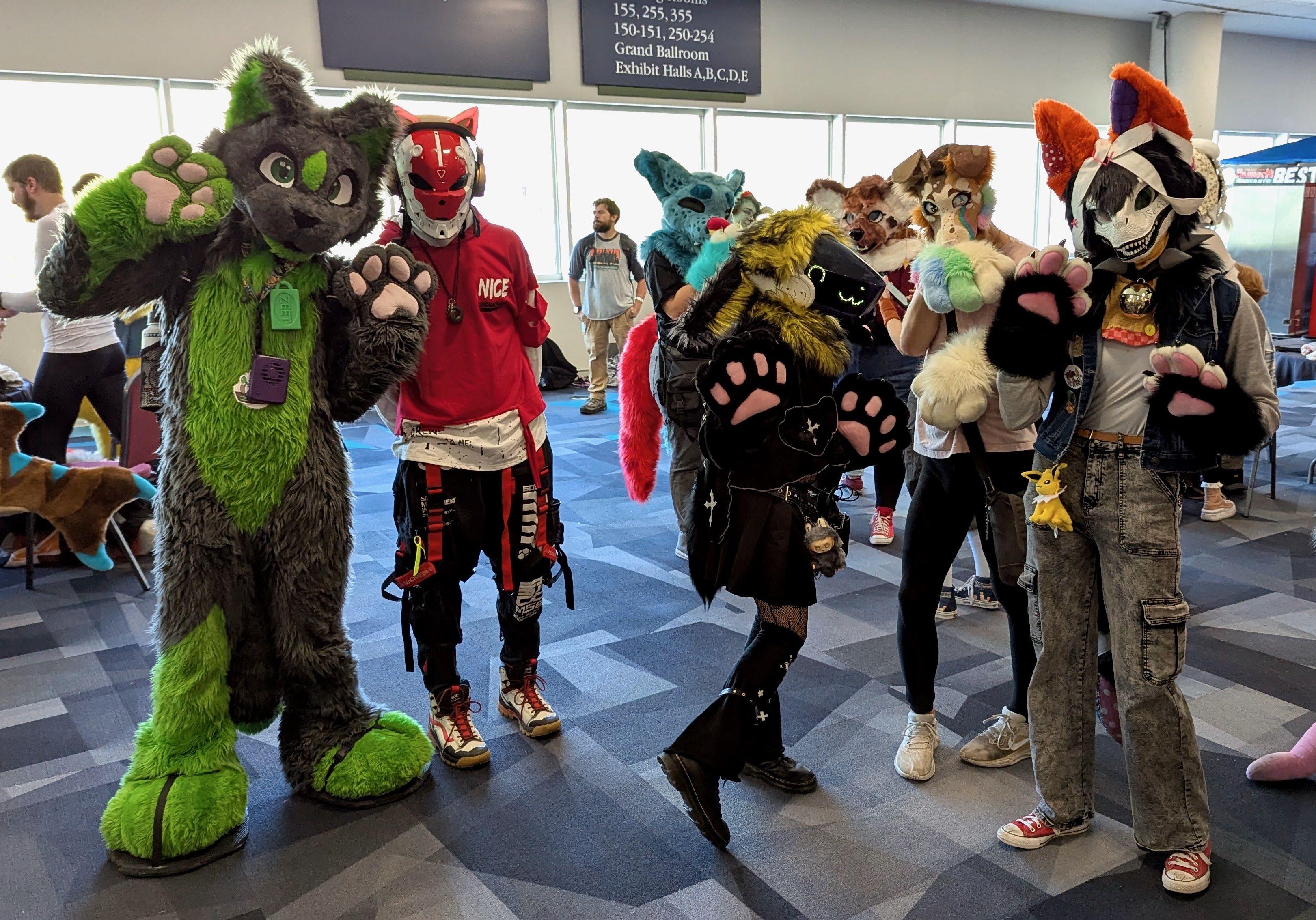 People dressed in animal costumes