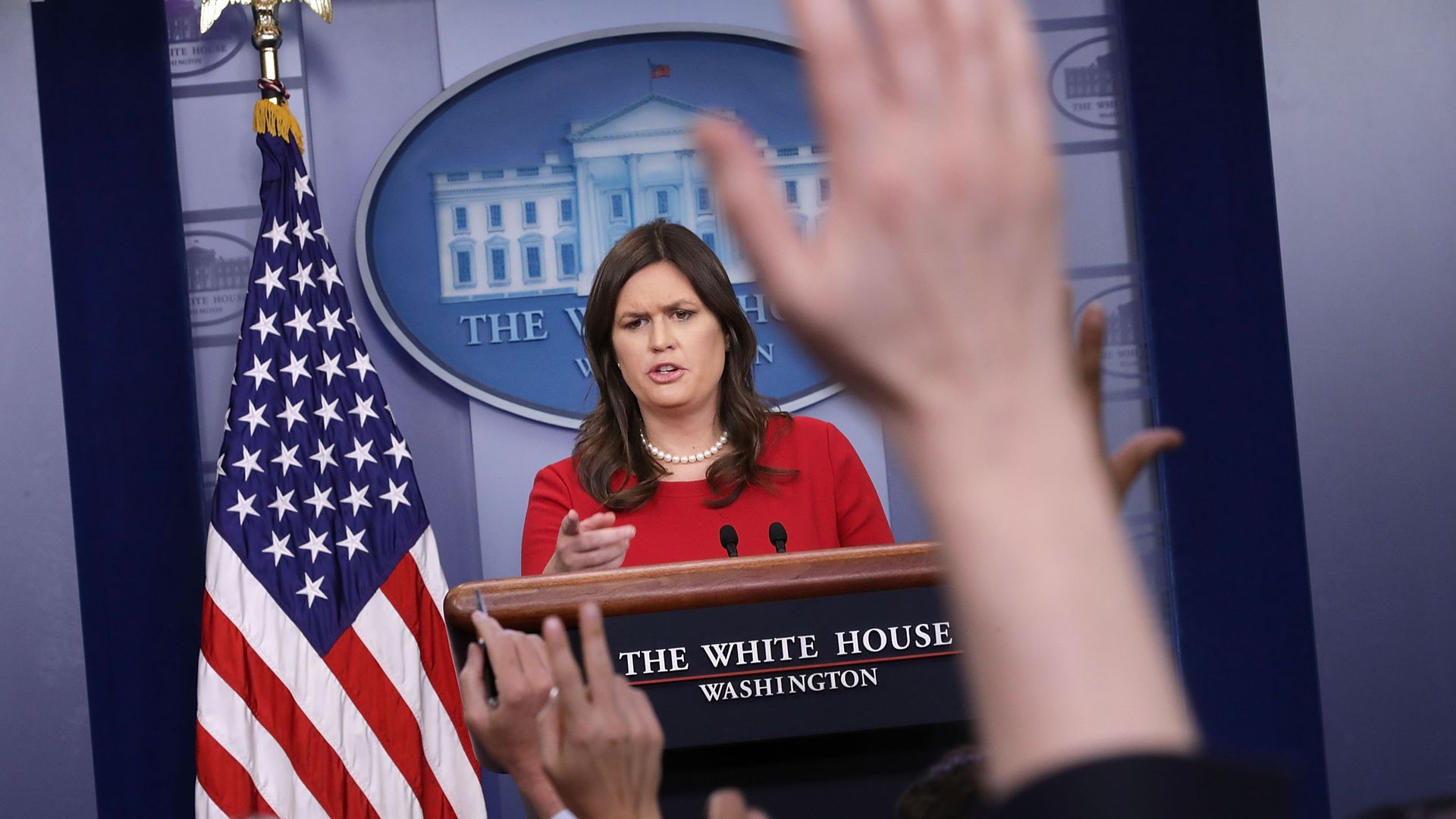 White House Press Secretary Sarah Sanders. 