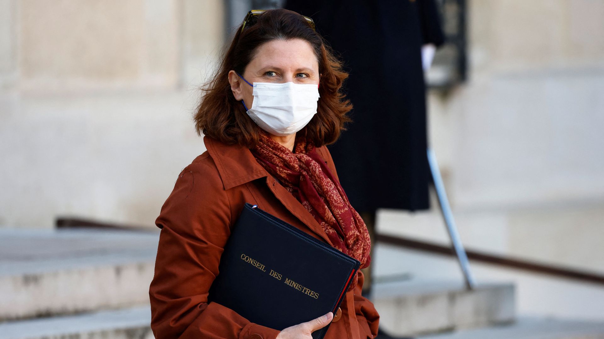 French Sports Minister Roxana Maracineanu leaving a cabinet meeting In Paris on Jan. 15. 