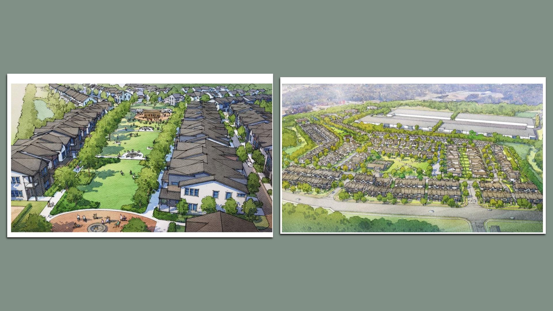 Renderings of the proposed new development for the former Starwood property.