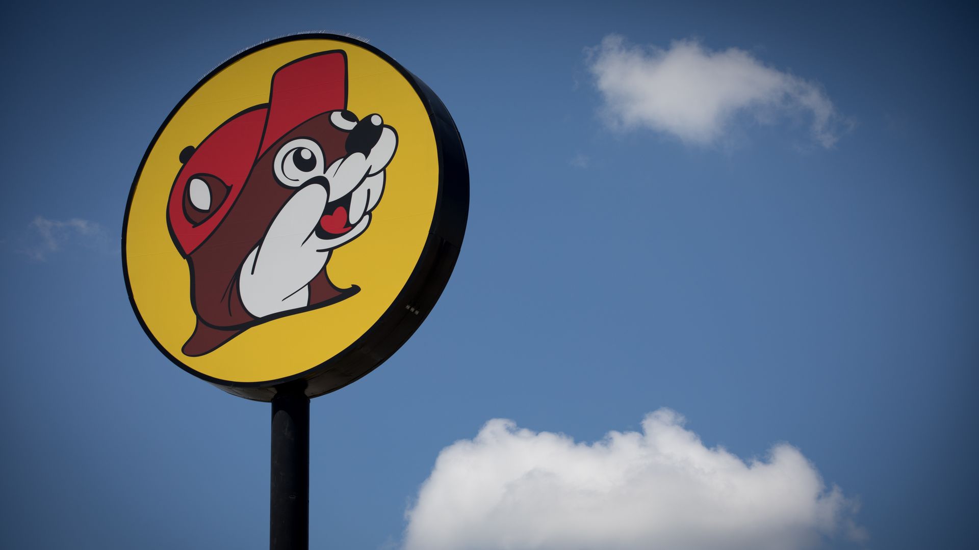 The buc-ee's logo on a sign.