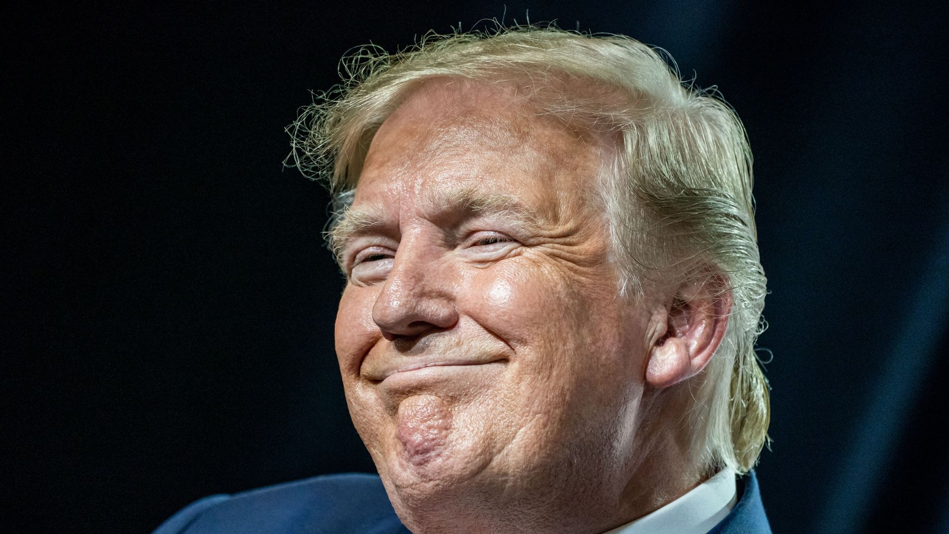 President Trump smiling