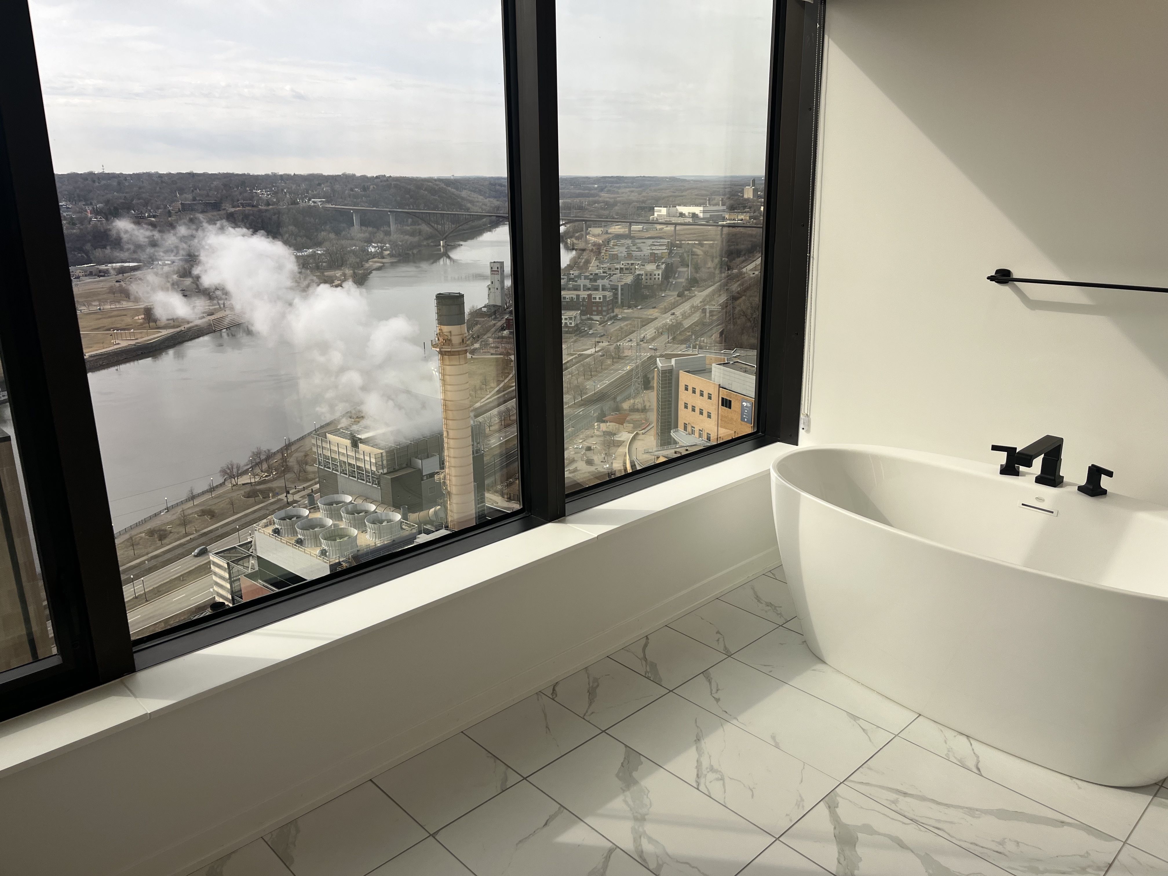 A photo of a bathtub