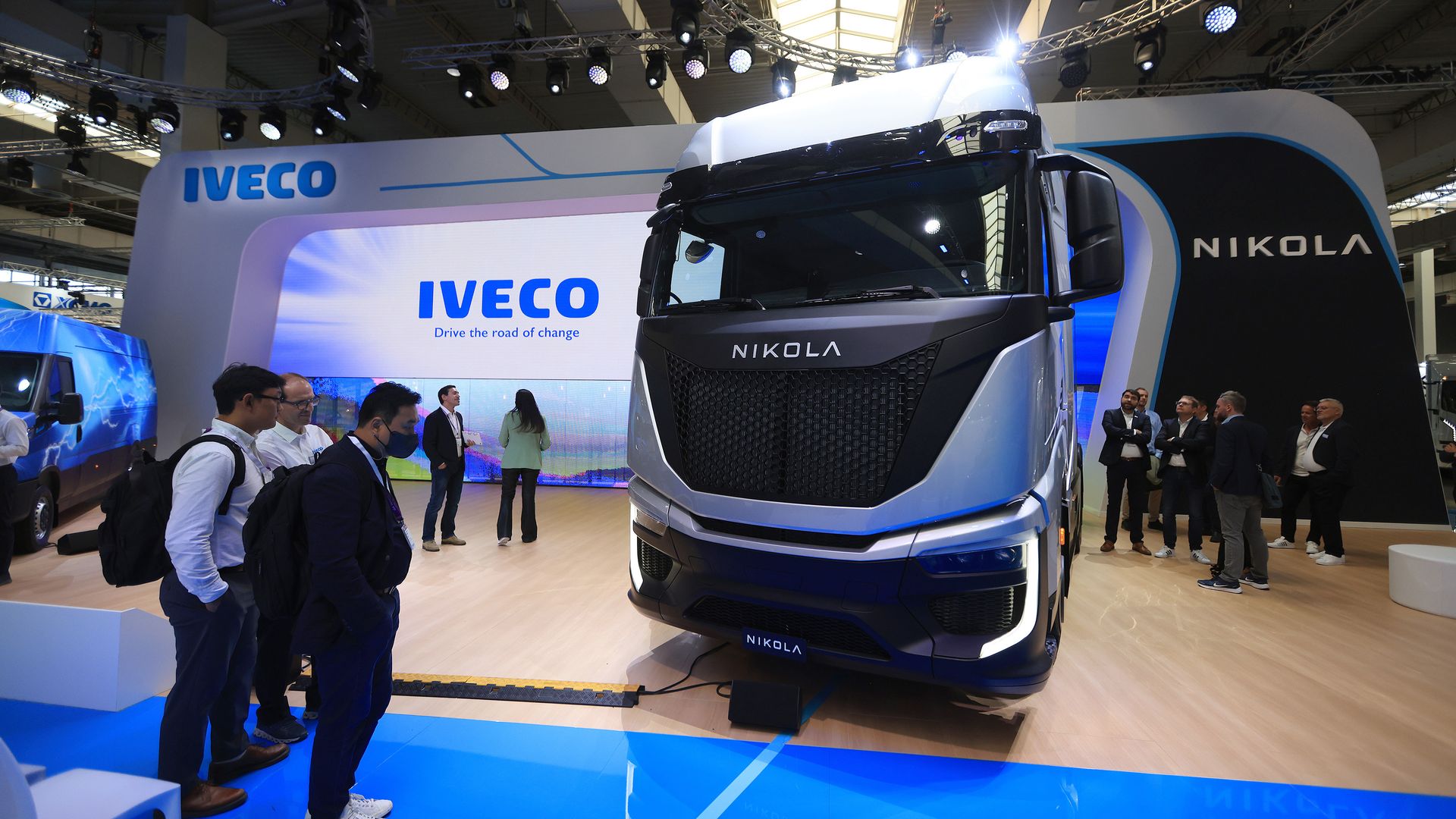 Nikola's fuel cell electric vehicle unveiled at the IAA Transportation event in Hanover, Germany.