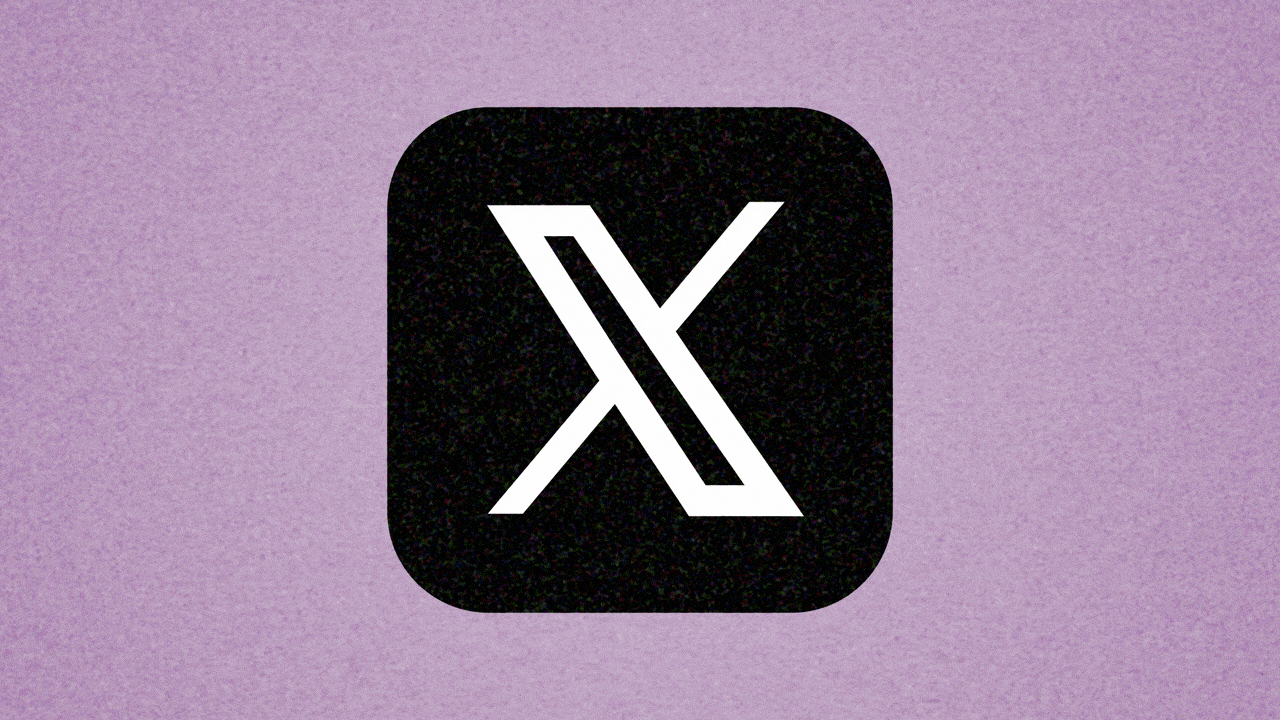 Animated illustration of an X app icon. The X changes into a filter/funnel icon, and a stream of colorful lines pass through it.