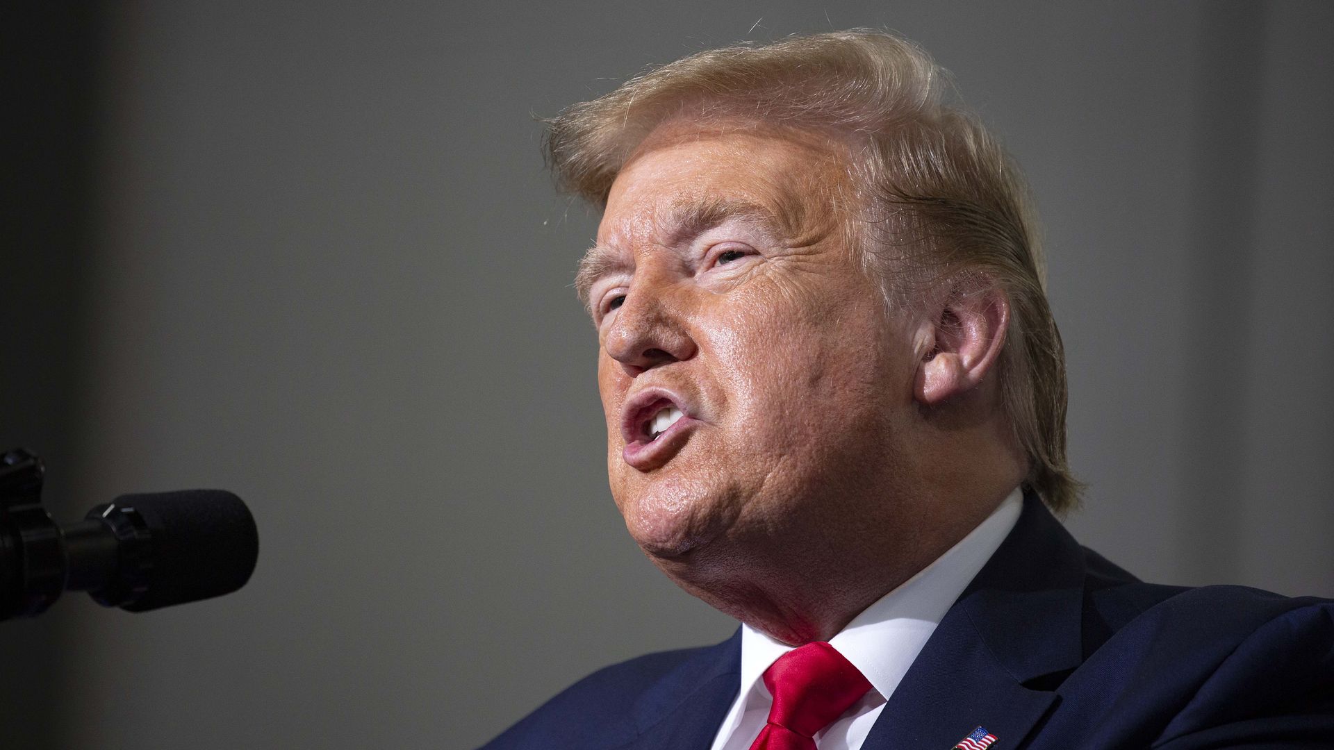 President Donald Trump speaks after the successful launch of the SpaceX Falcon 9 rocket with the manned Crew Dragon spacecraft at the Kennedy Space Center on May 30
