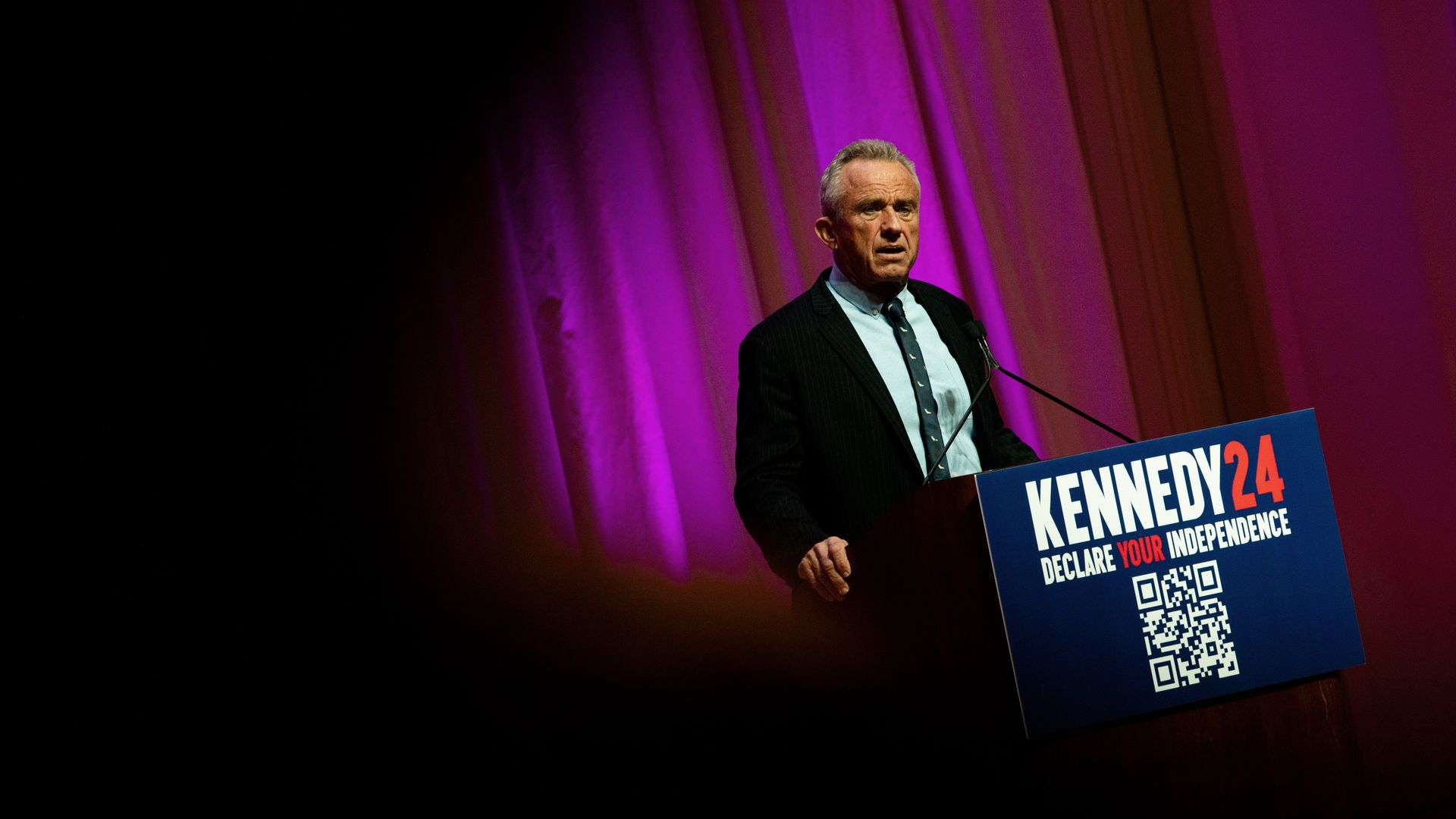 Robert F. Kennedy Jr. speaks during a voter rally Feb. 10 in Michigan. Photo: Emily Elconin/Getty Images