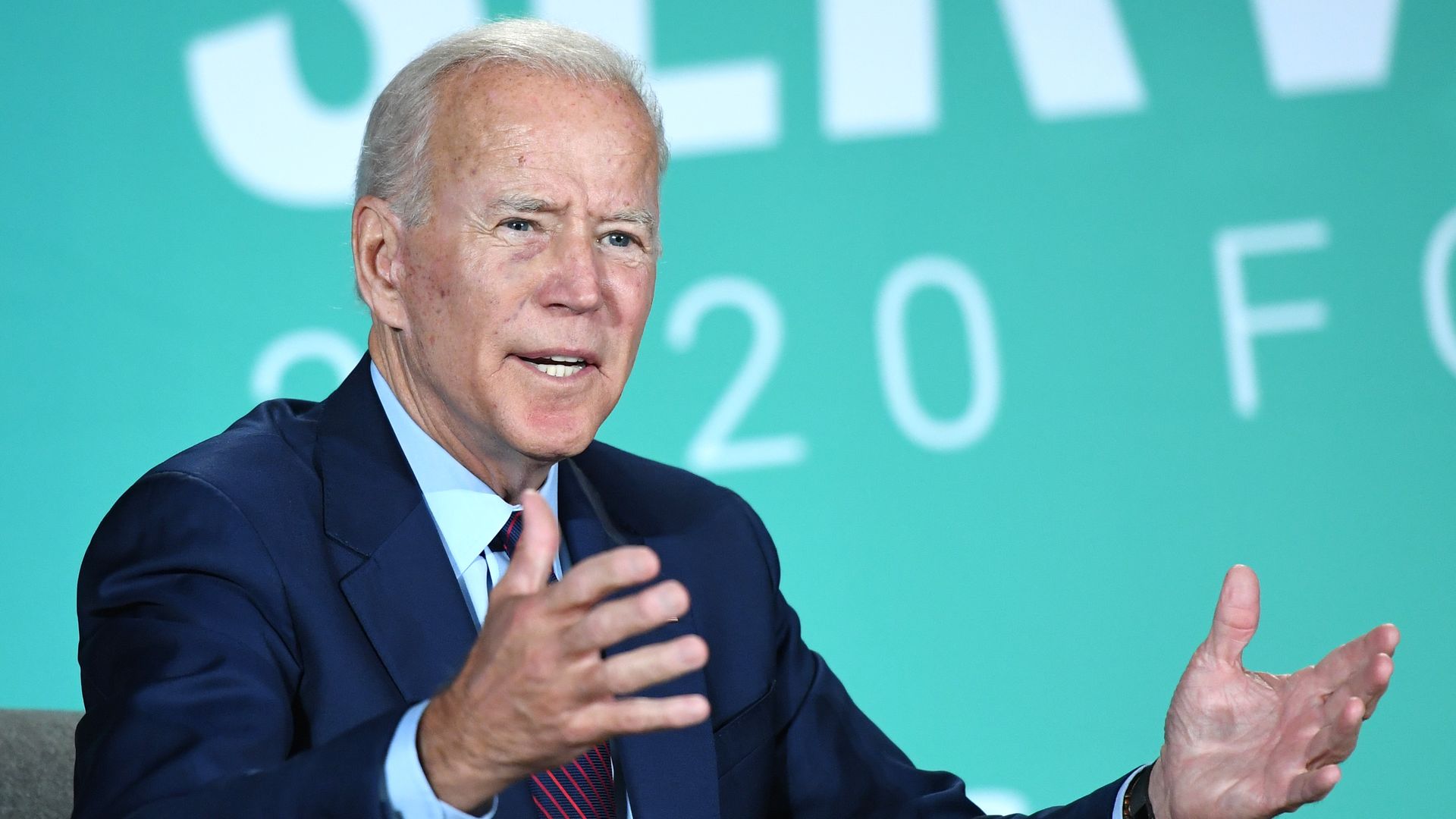 Former U.S. Vice President Joe Biden speaks during the 2020 Public Service Forum 